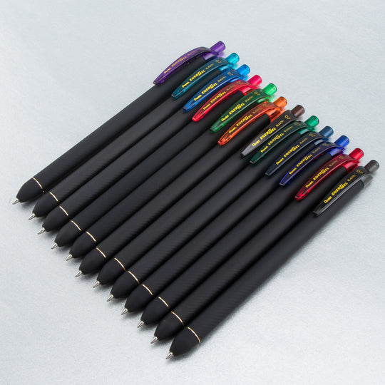 EnerGel Kuro Liquid Gel Pen, (0.7mm) Medium line, Assorted Ink 12-pk