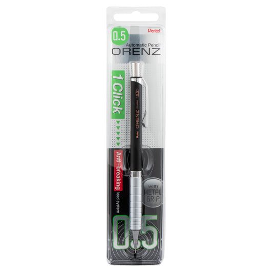 Pentel Arts Orenz Deluxe 1-Click Drafting Pencil, (0.5mm) Fine line,  Black Barrel