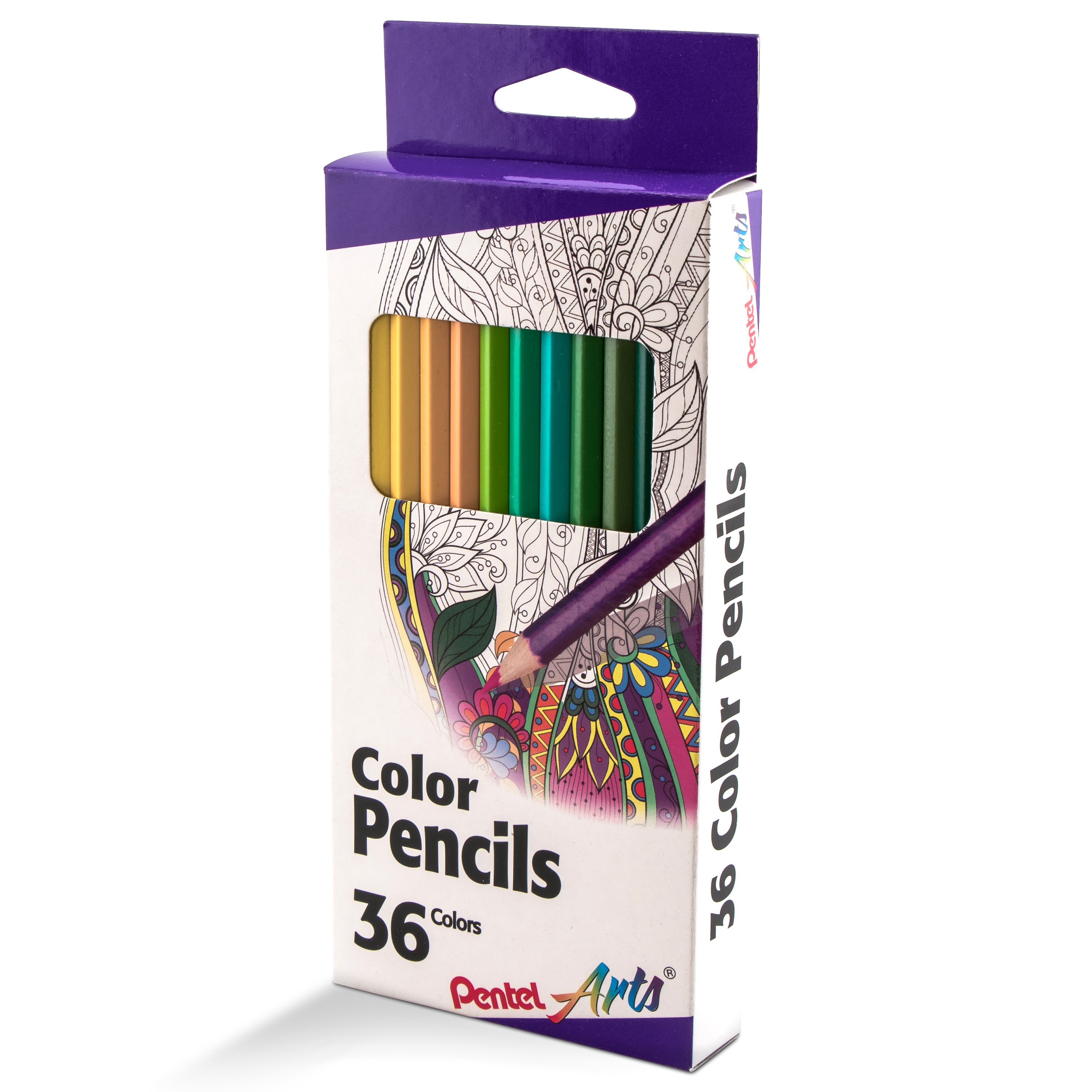 colored pencils set with canvas holder 36-count, Five Below