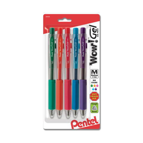 Wow! Gel Pens - Assorted 5-Pack