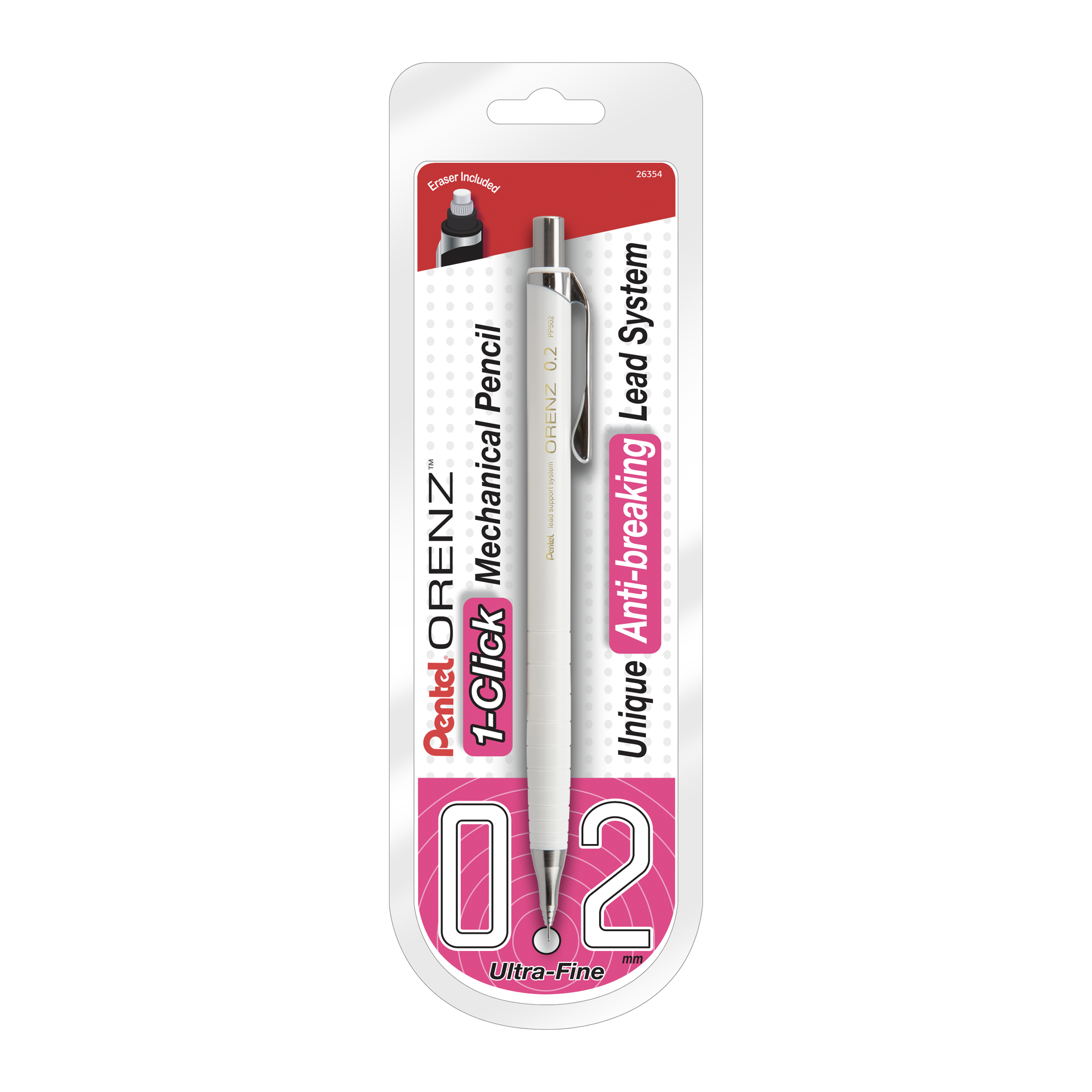Pentel Orenz Mechanical Pencil - 0.3 mm - Pastel Pink