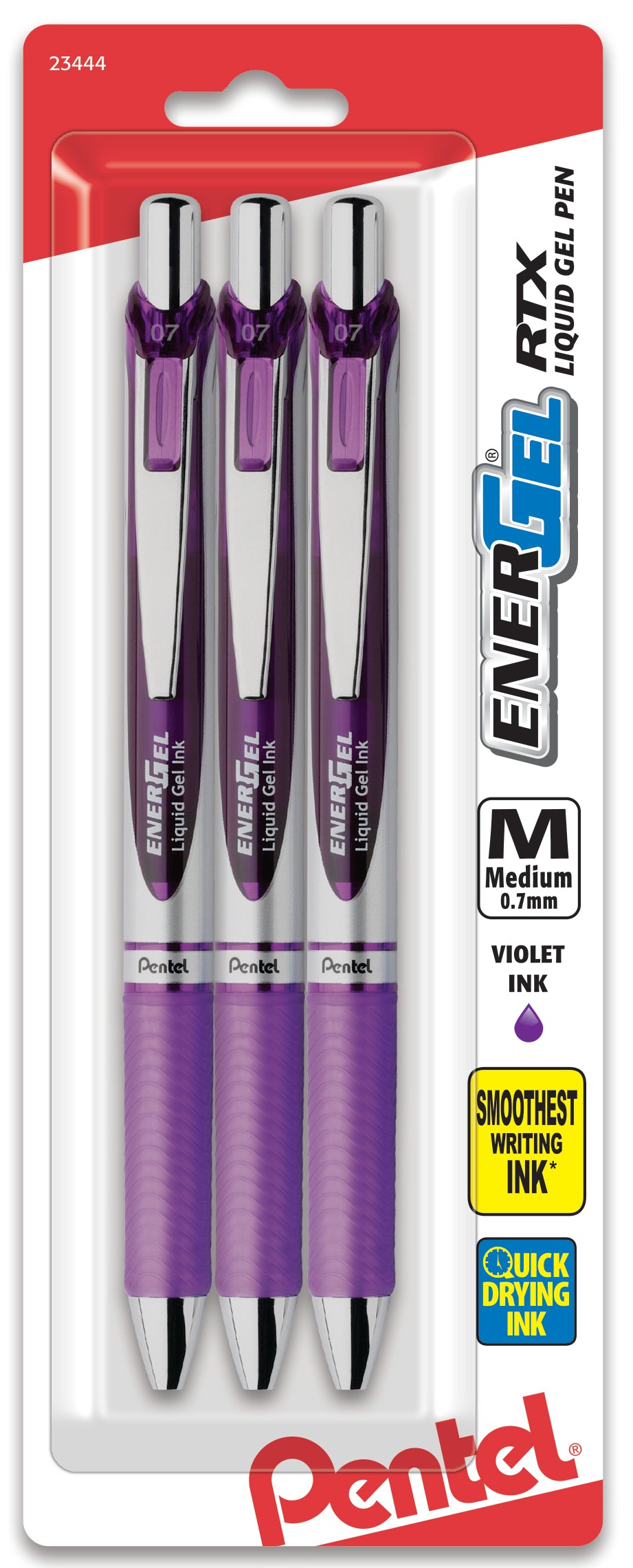EnerGel RTX Refillable Gel Pen, Violet Ink 3-pk – Pentel of America, Ltd.