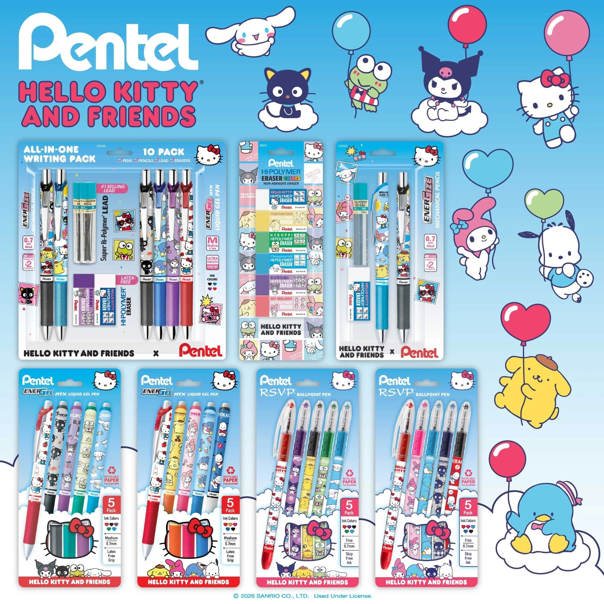 Hello Kitty® and Friends x Pentel Collection - Pentel of America, Ltd.