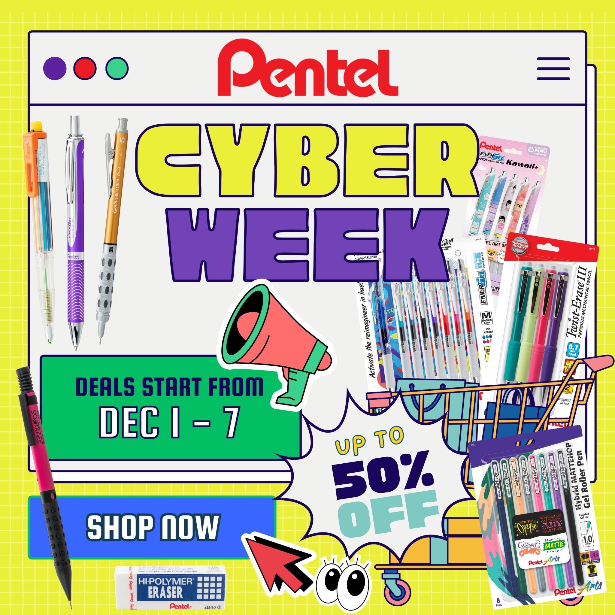 Pentel Cyber Week Deals - Pentel of America, Ltd.