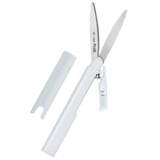 Twiggy curved blade scissors in white 