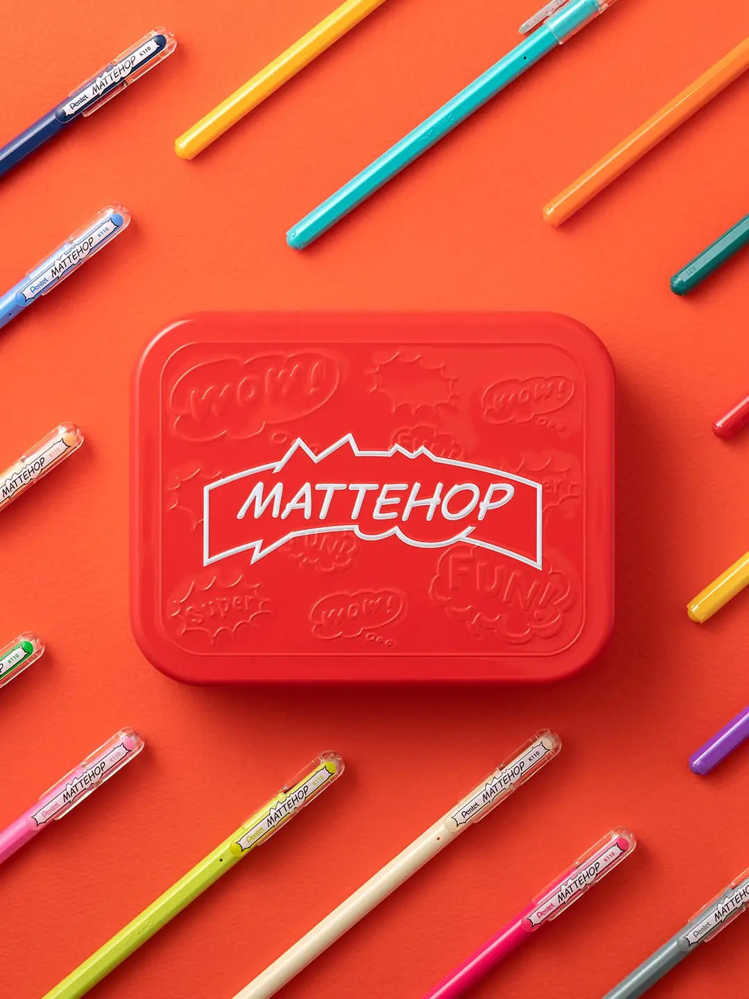 Pentel MATTEHOP Color Gel Pen Set, (1.0 mm), 21 Colors, with Metal Box  Pentel of America, Ltd.