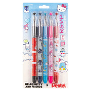 Pentel RSVP Ballpoint Pen, Hello Kitty® and Friends, Limited Edition, Mix 2, 0.7mm Fine Line, Assorted Ink, 5-Pk