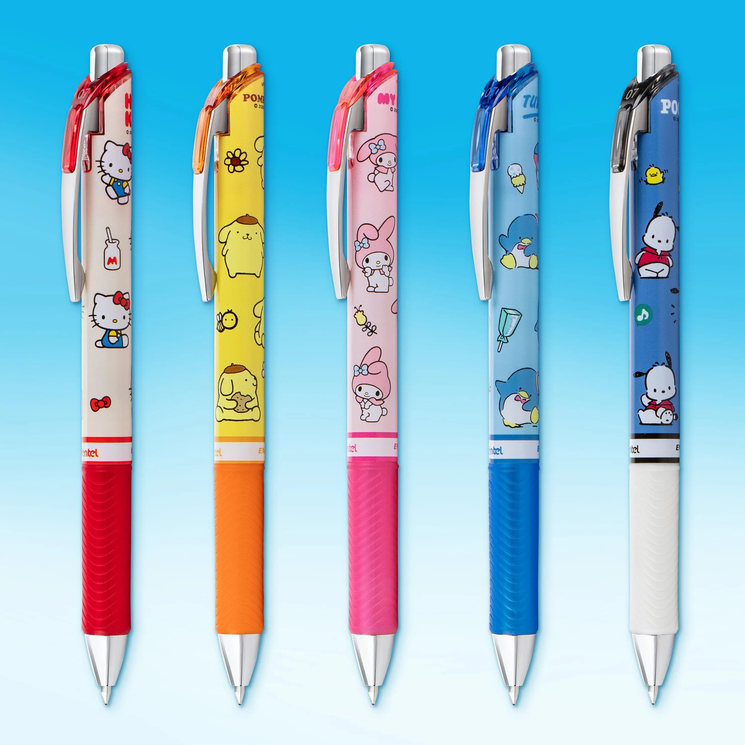 Pentel EnerGel RTX Liquid Gel Pen, Hello Kitty® and Friends, Limited Edition, Mix 2, 0.7mm, Med Line, Assorted Ink , 5-Pk  Pentel of America, Ltd.