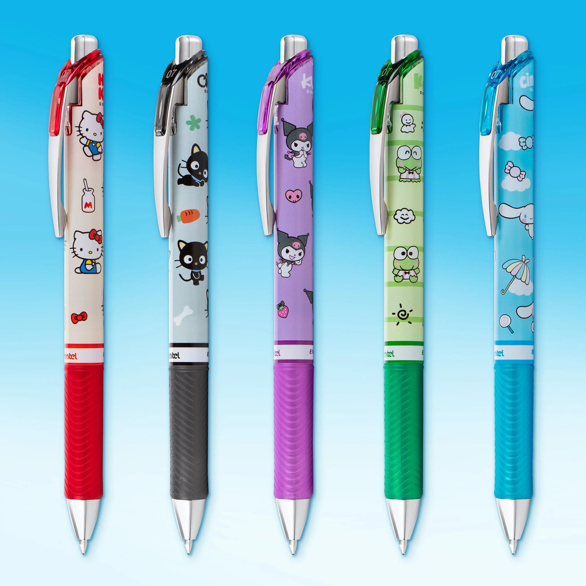 Pentel EnerGel RTX Liquid Gel Pen, Hello Kitty® and Friends, Limited Edition, Mix 1, 0.7mm, Med Line, Assorted Ink, 5-Pk  Pentel of America, Ltd.