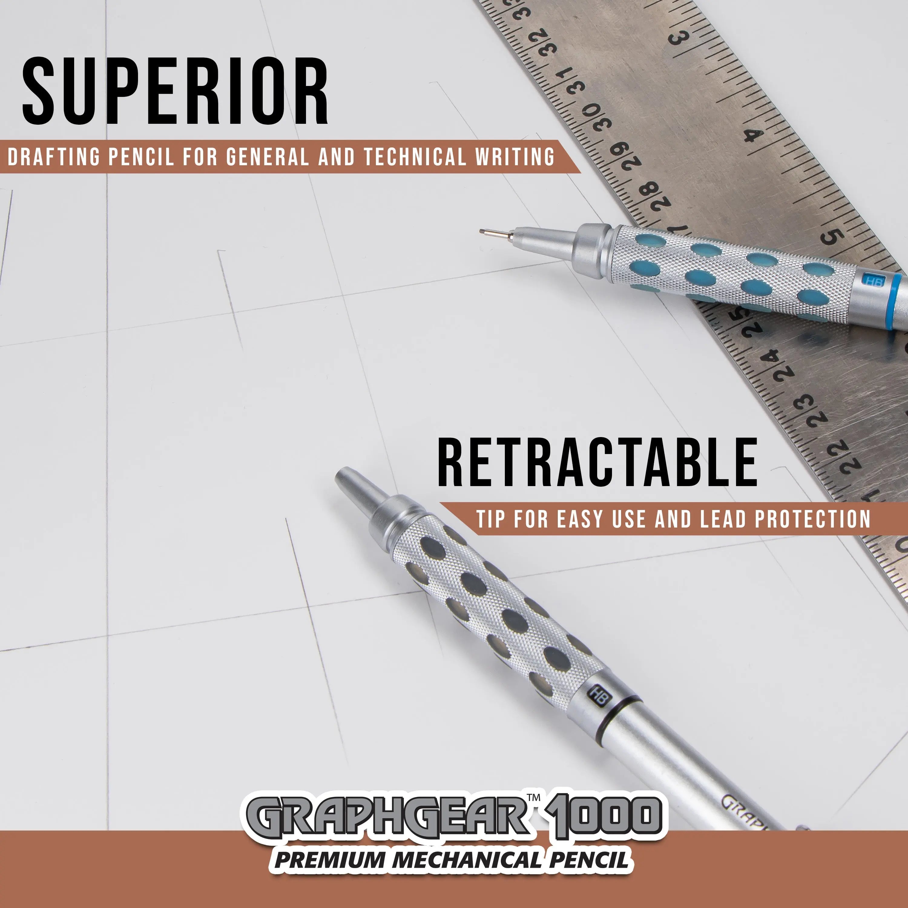 Pentel GraphGear 1000 Automatic Drafting Pencil, Eraser Refills, 1-Pk  Pentel of America, Ltd.