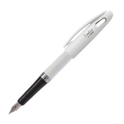 Tradio Fountain Pen, Medium Line, Metal Nib, White Barrel, Blue Ink Pentel of America, Ltd.