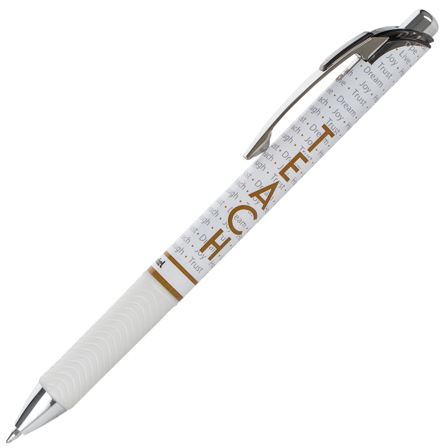 EnerGel Inspire Refillable Gel Pen, 0.7mm, Black Ink 3-pk (Love, Teach, Hope)