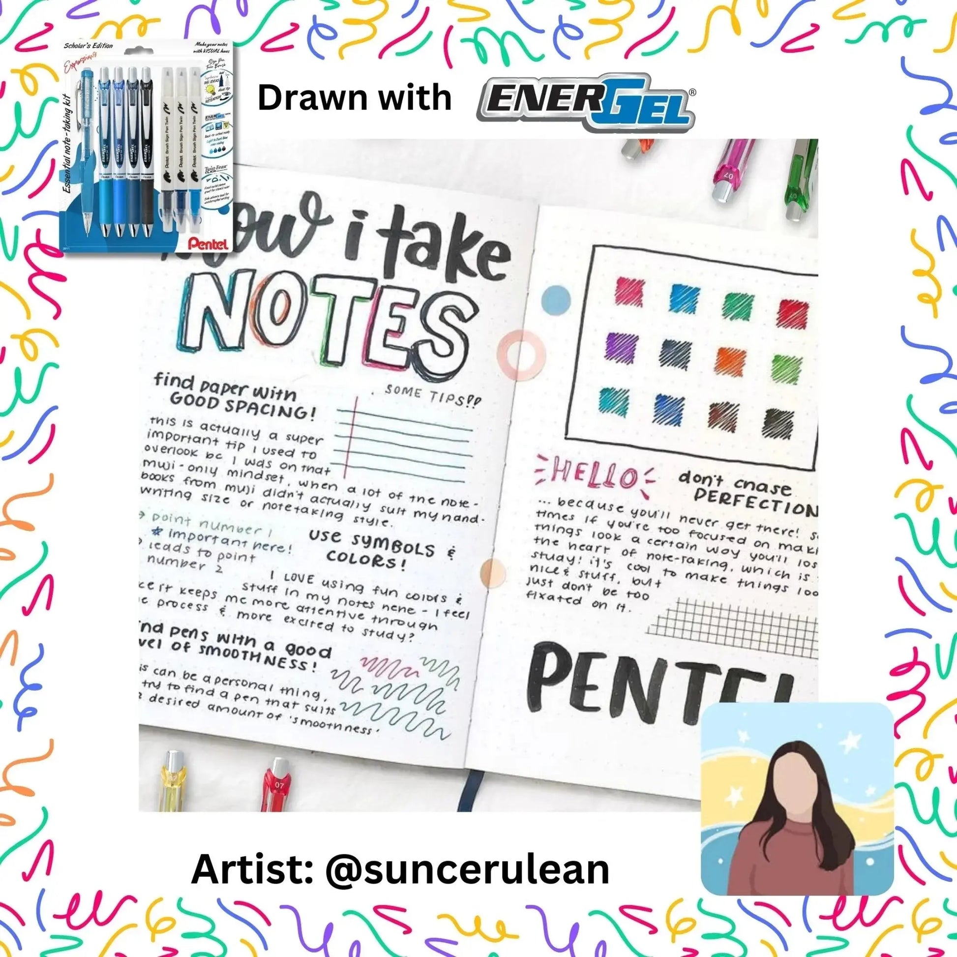 EnerGel Expressions Collector's Bundle - Set of 9 - Pentel of America, Ltd.