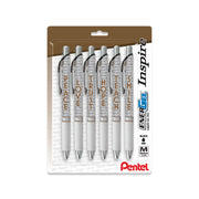 EnerGel Inspire Refillable Gel Pen, 0.7mm, Black Ink 6 - pk - Pentel of America, Ltd.