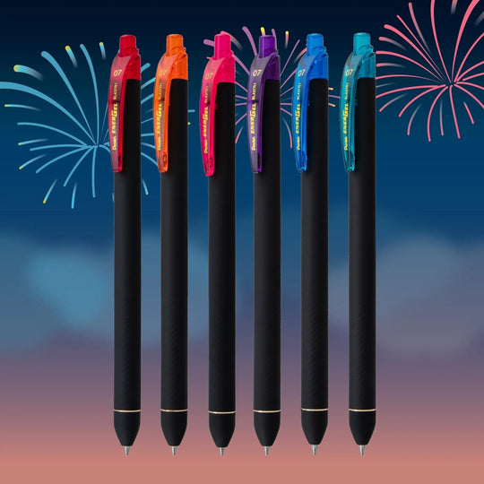 EnerGel Kuro, Shades of Joy, Liquid Gel Pen, 0.7mm, 6 - pk - Pentel of America, Ltd.