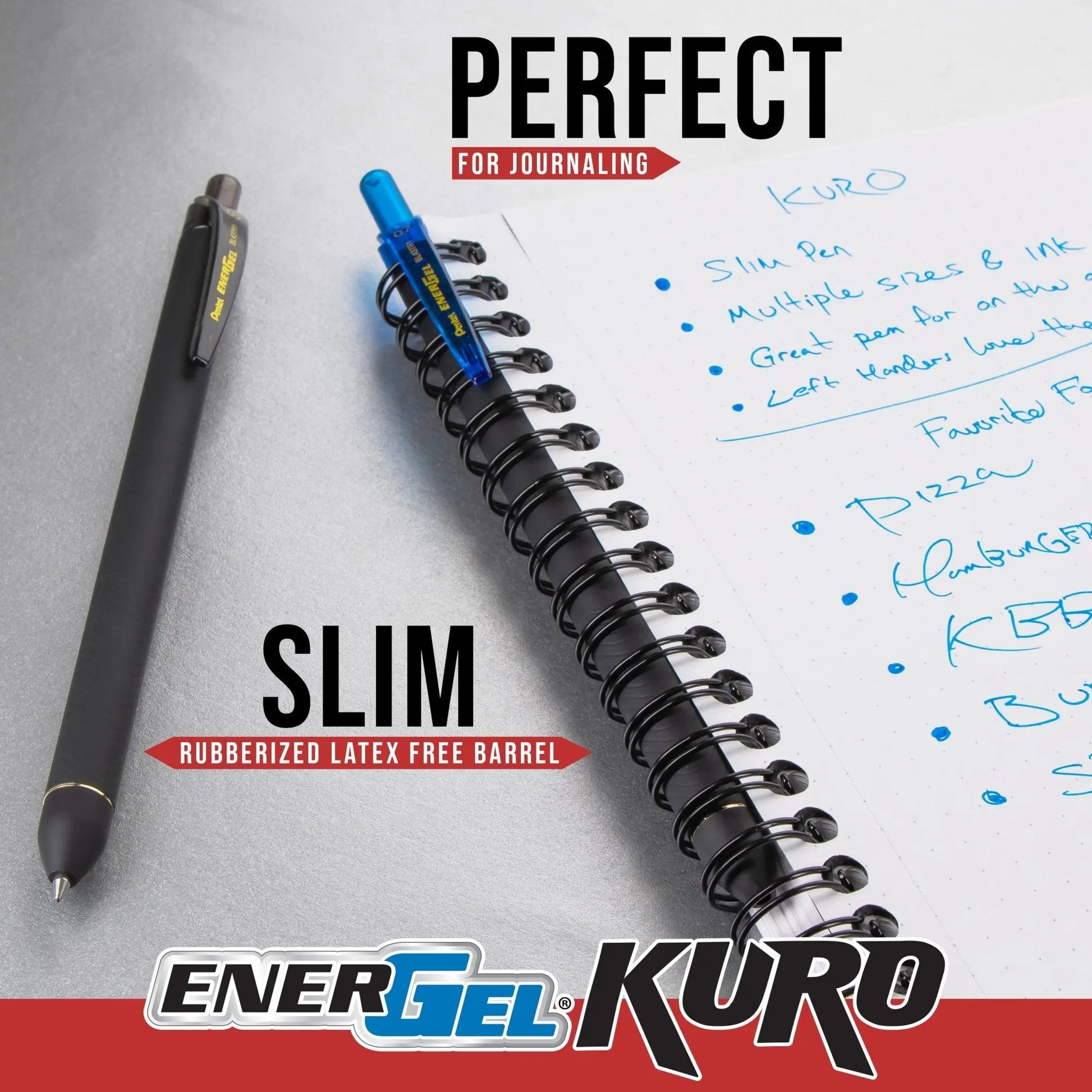 EnerGel Kuro, Shades of Leaves, Liquid Gel Pen, 0.7mm, 5 - pk - Pentel of America, Ltd.