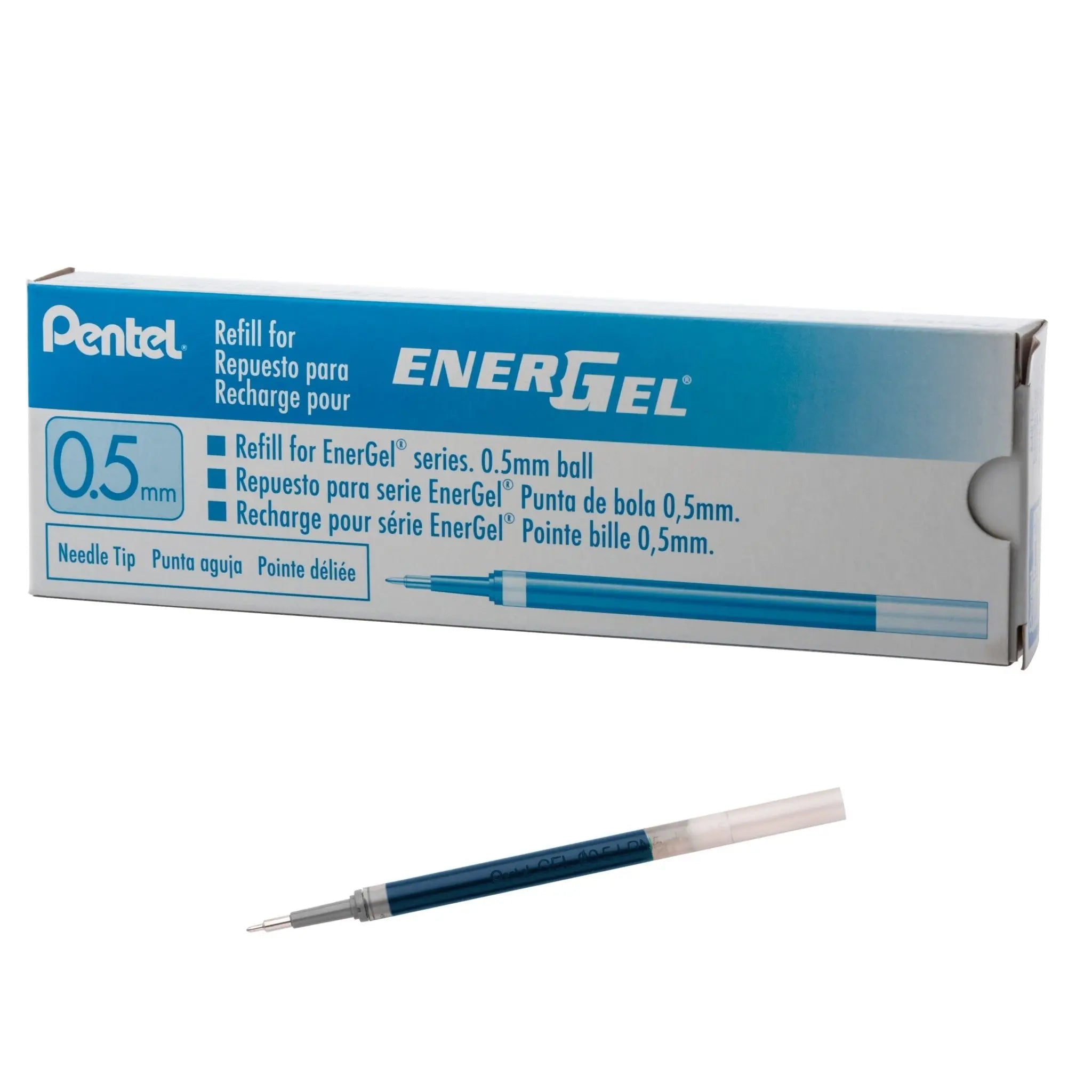 EnerGel Liquid Gel Pen Refill, 0.5mm NEEDLE Tip, Box of 12 - Pentel of America, Ltd.