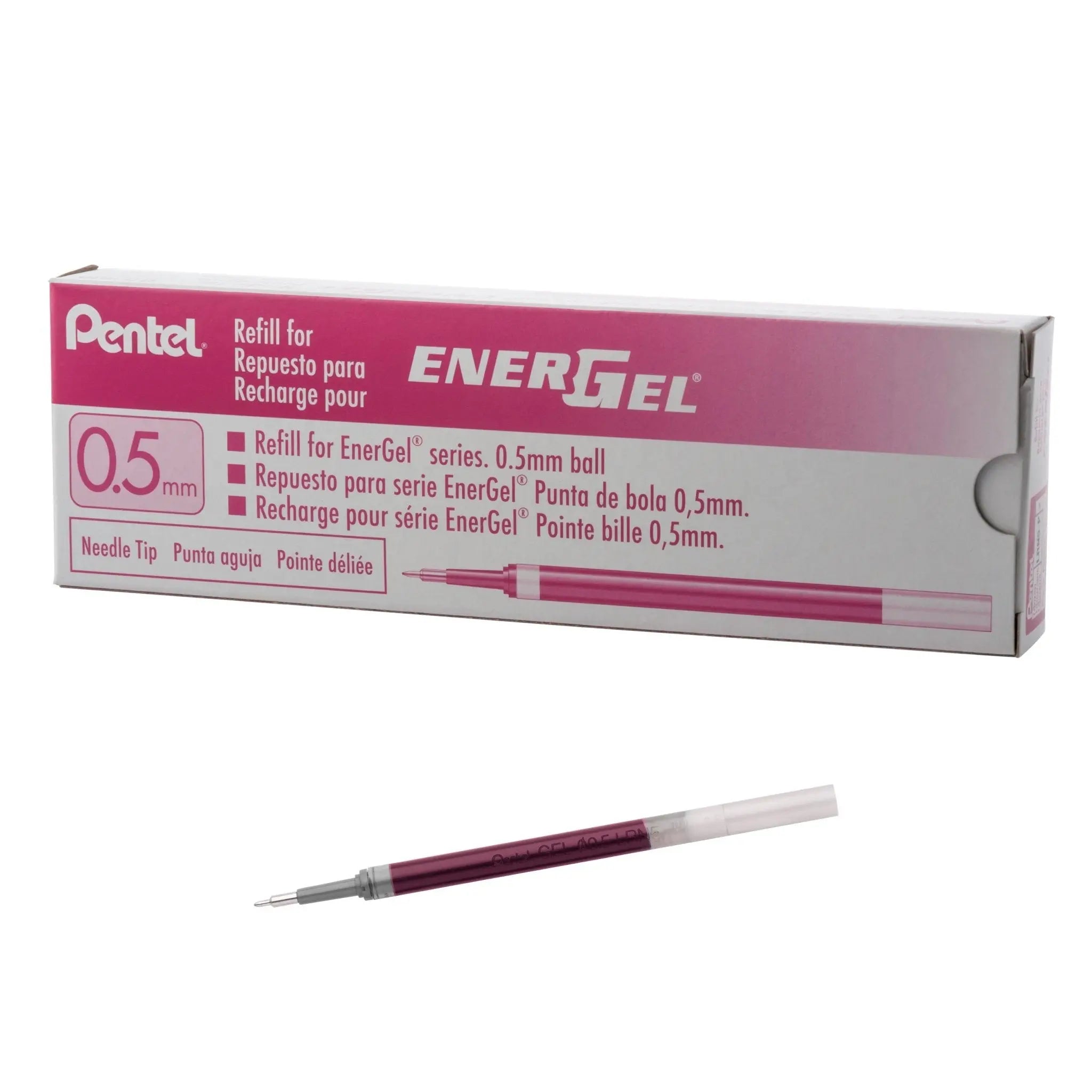 EnerGel Liquid Gel Pen Refill, 0.5mm NEEDLE Tip, Box of 12 - Pentel of America, Ltd.
