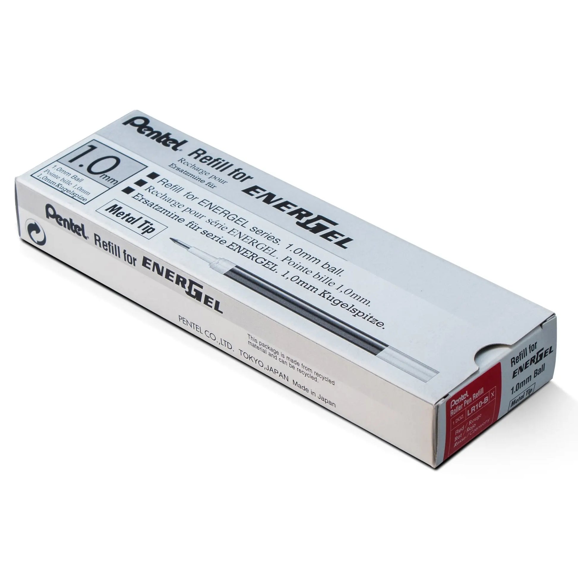 EnerGel Liquid Gel Pen Refill, 1.0mm, Box of 12 Refills - Pentel of America, Ltd.