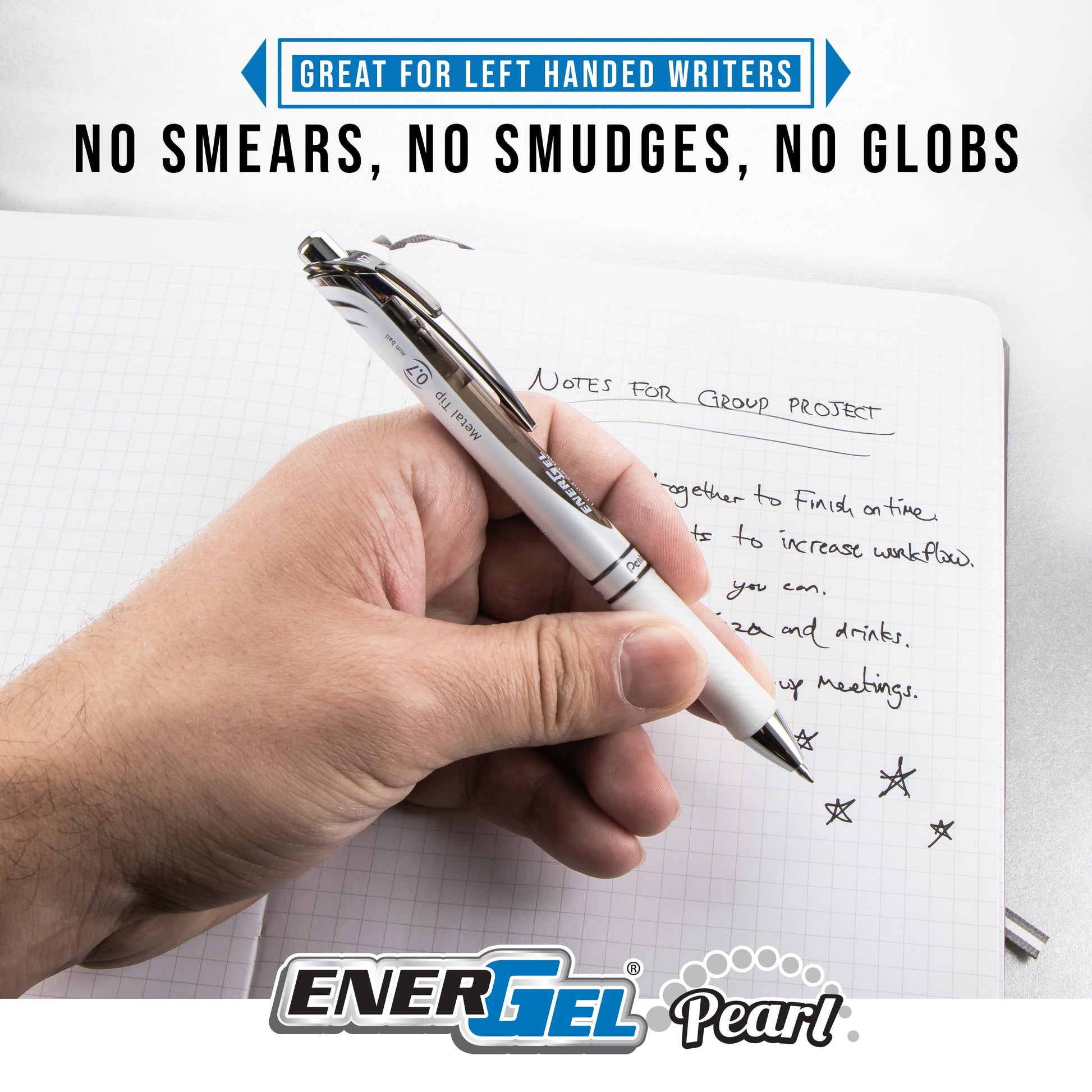 EnerGel PEARL RTX Liquid Gel Pens (0.5mm), Needle Tip, Assorted Ink, 14 - Pk - Pentel of America, Ltd.