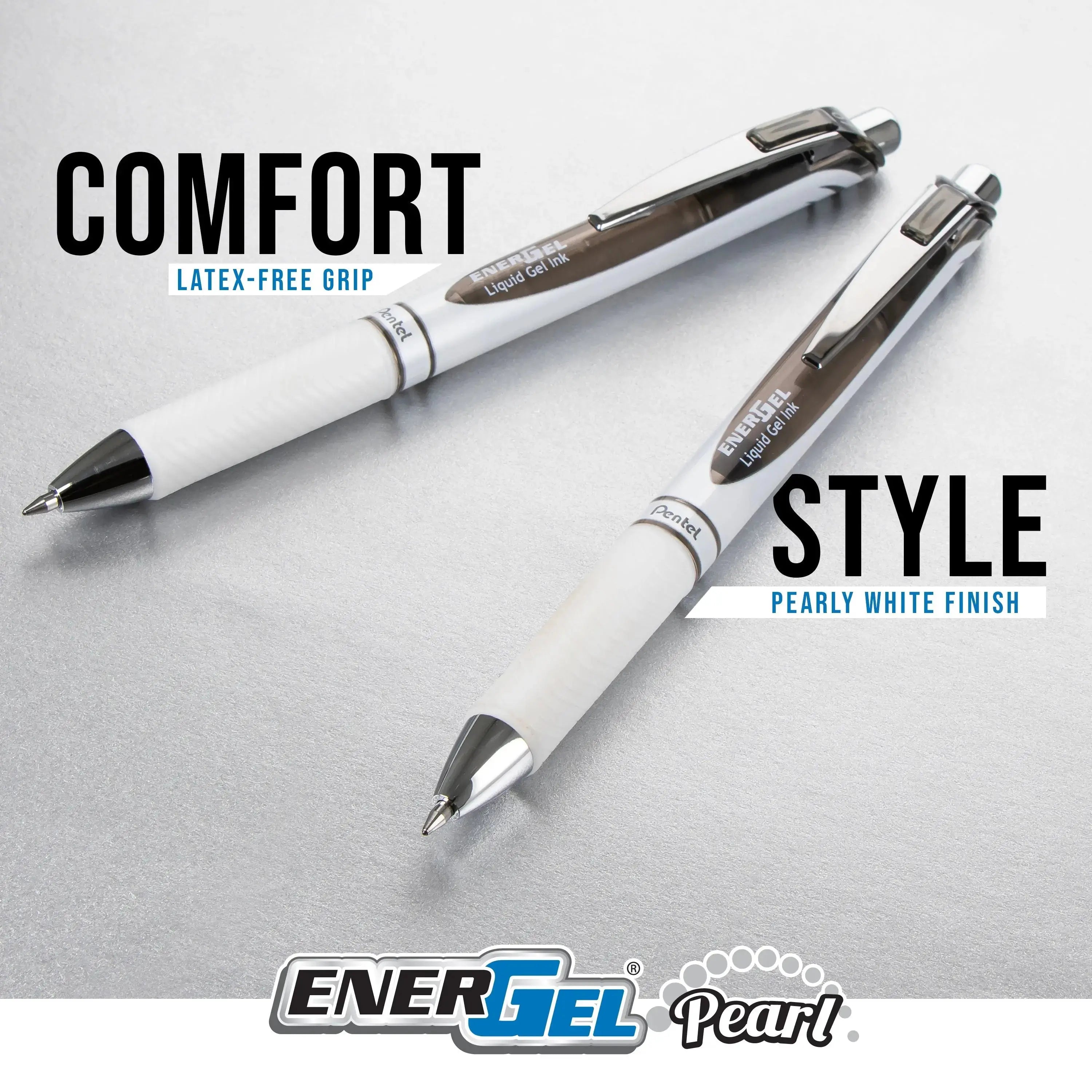 EnerGel PEARL RTX Liquid Gel Pens (0.5mm), Needle Tip, Assorted Ink, 14 - Pk - Pentel of America, Ltd.