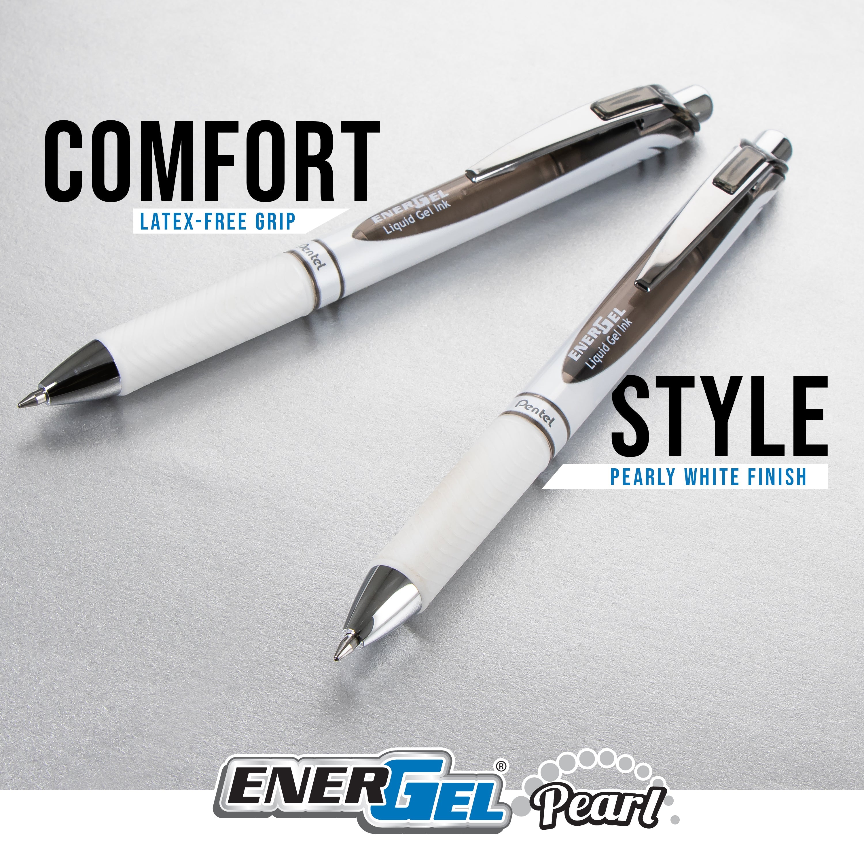 EnerGel PEARL RTX Liquid Gel Pens (0.5mm), Needle Tip, Assorted Ink, 14 - Pk - Pentel of America, Ltd.