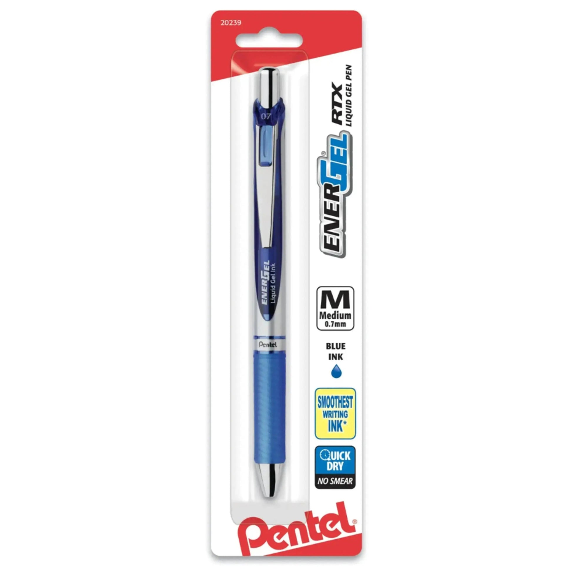 EnerGel RTX Refillable Liquid Gel Pen, 0.7mm, 1 - Pk Smooth Fast - Drying Gel Ink, Refillable - Pentel of America, Ltd.