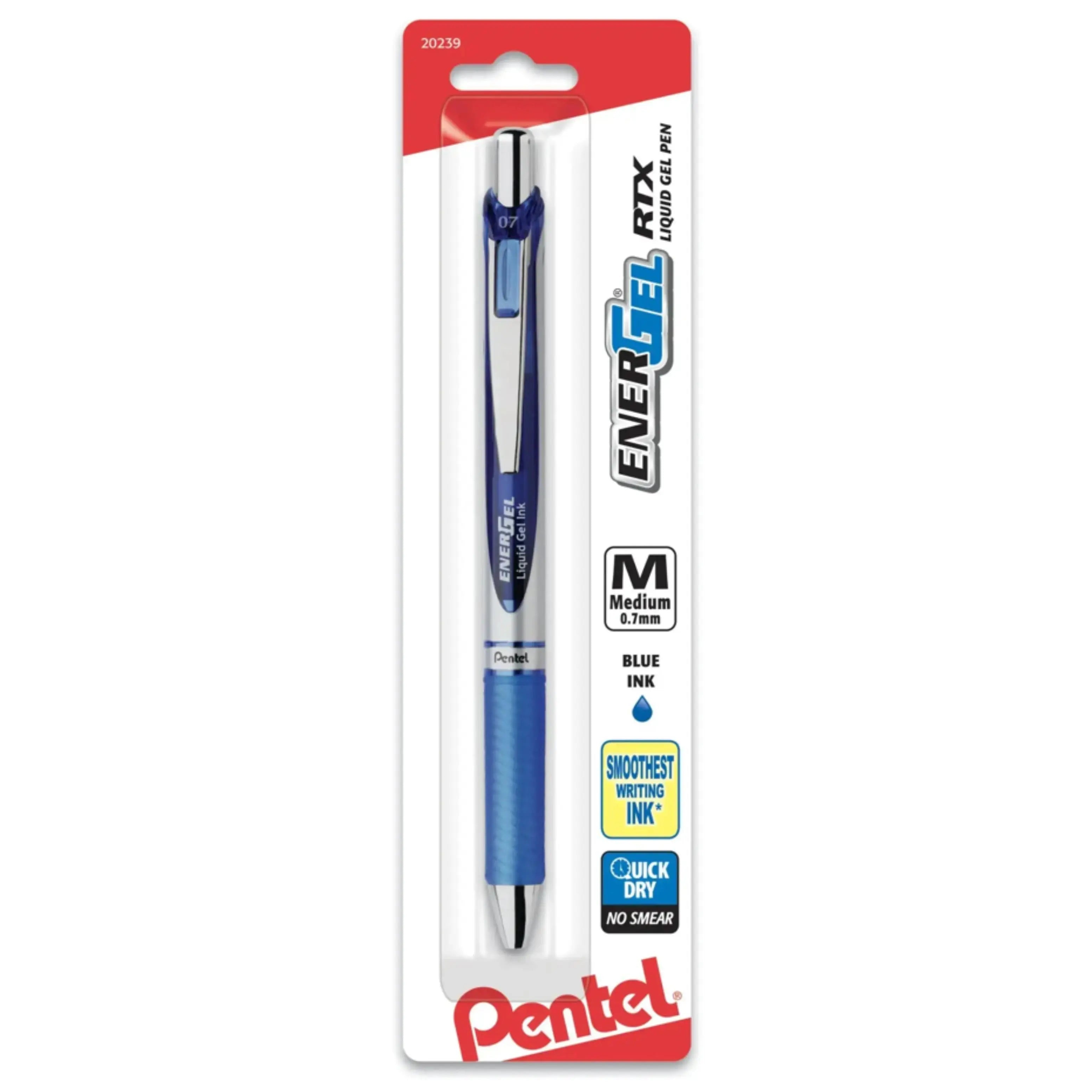 EnerGel RTX Refillable Liquid Gel Pen, 0.7mm, 1 - Pk Smooth Fast - Drying Gel Ink, Refillable - Pentel of America, Ltd.
