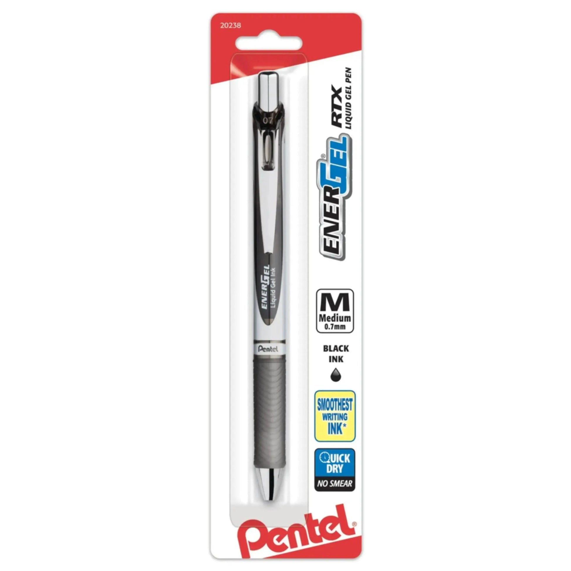 EnerGel RTX Refillable Liquid Gel Pen, 0.7mm, 1 - Pk Smooth Fast - Drying Gel Ink, Refillable - Pentel of America, Ltd.