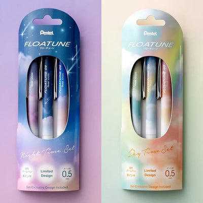 Floatune RT Rollerball, Limited Edition Day/Night Set, (0.5mm) Fine Line, Assorted Barrels, Black Ink, 3-Pk