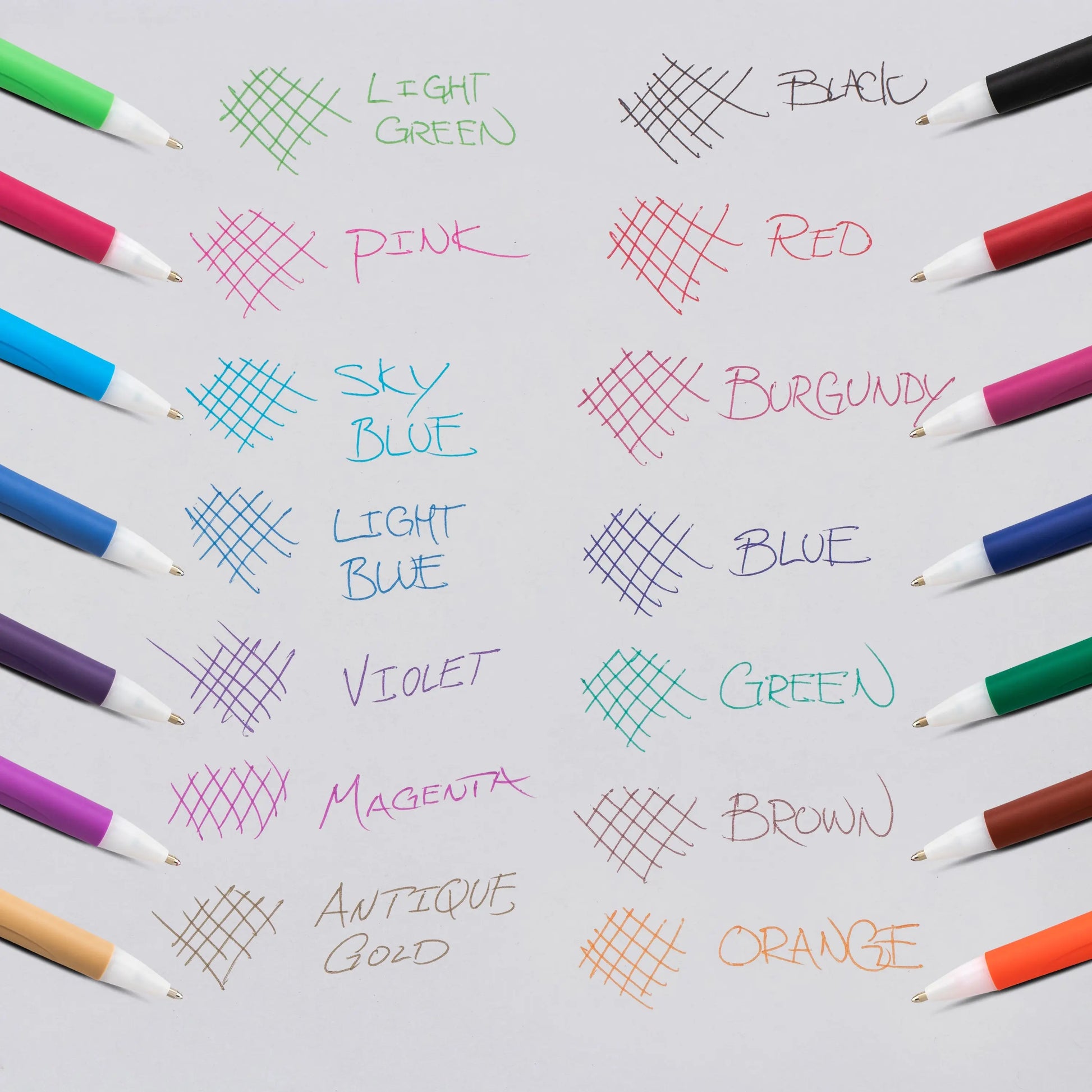 GlideWrite Ballpoint Pen with TechniFlo Ink, (1.0mm) Medium Line, 10 - Pk Assorted ink - Pentel of America, Ltd.