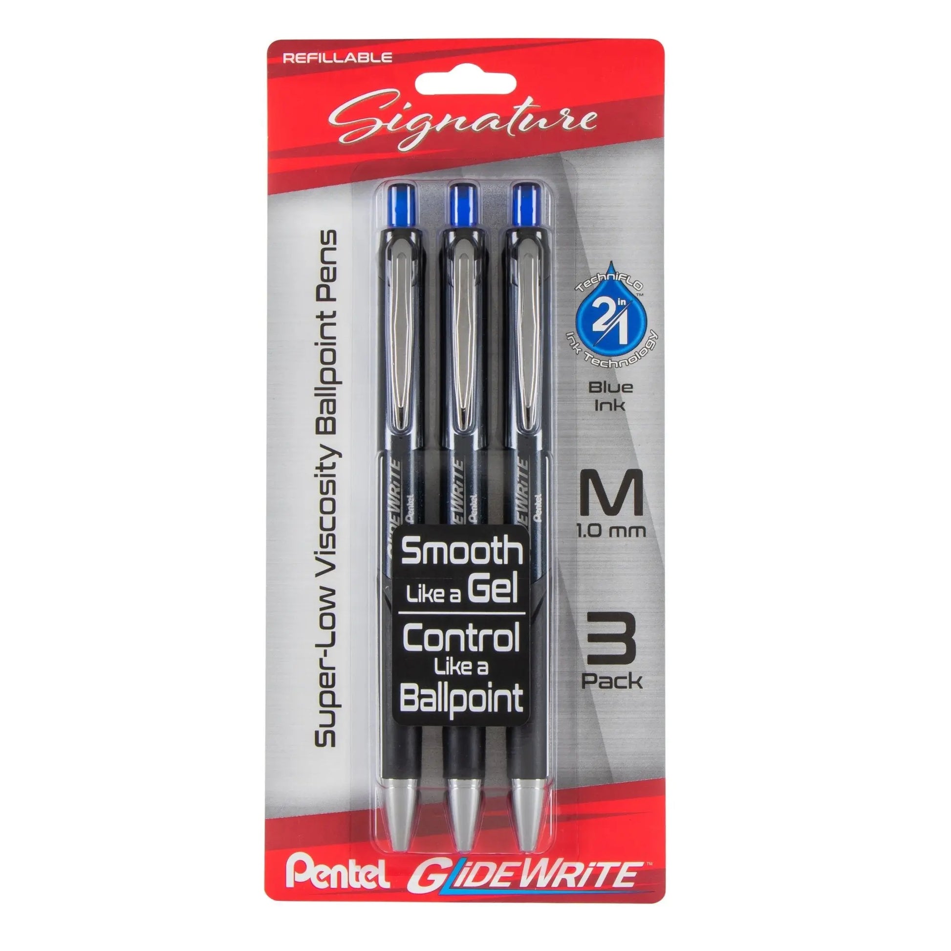 GlideWrite Signature Ballpoint Pen 3-pk – Pentel of