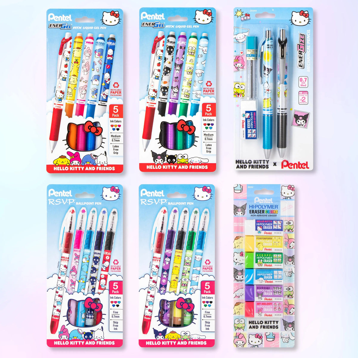 Hello Kitty® and Friends x Pentel Essentials Collector's Bundle - Pentel of America, Ltd.