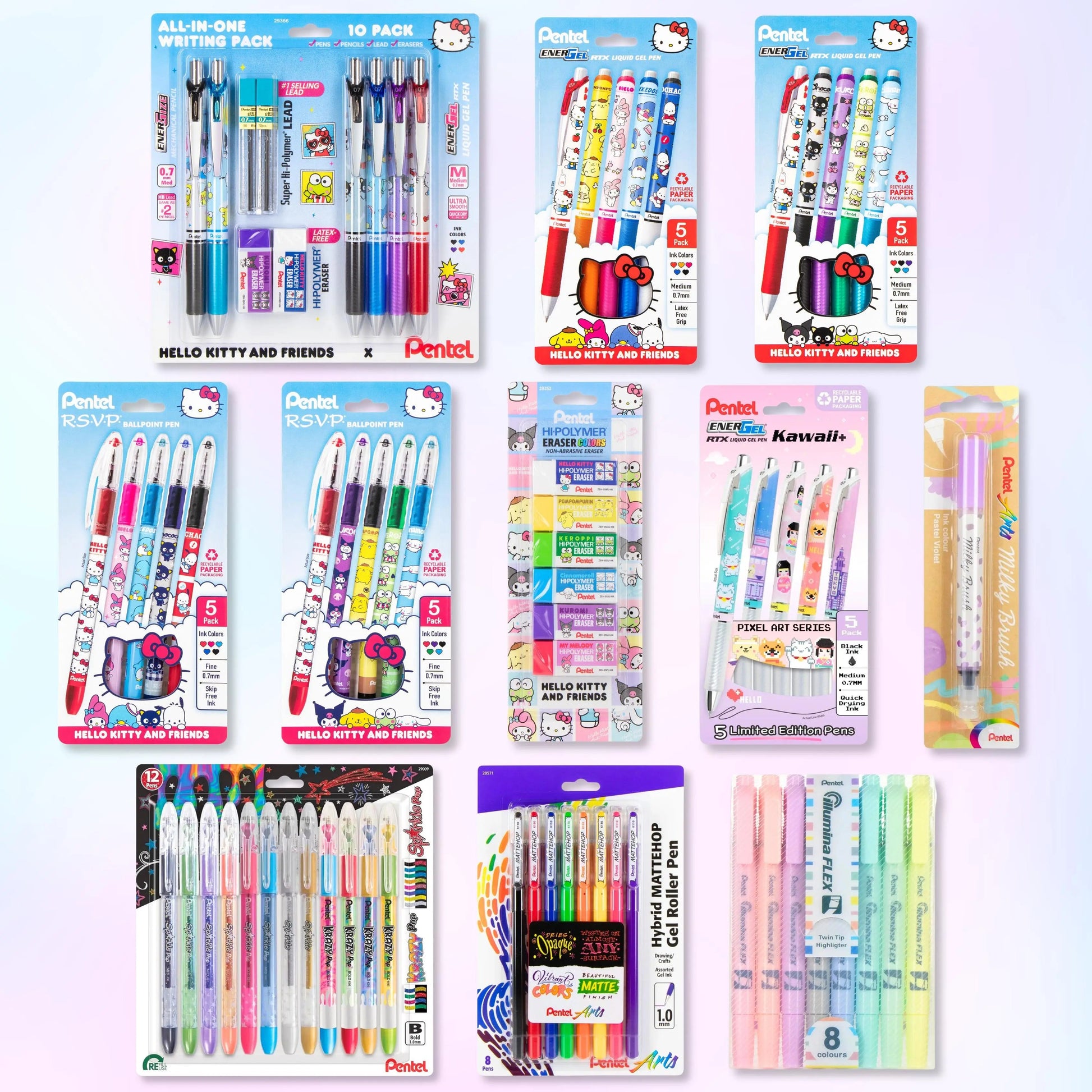 Hello Kitty® and Friends x Pentel Kawaii Dream Collector's Bundle - Pentel of America, Ltd.