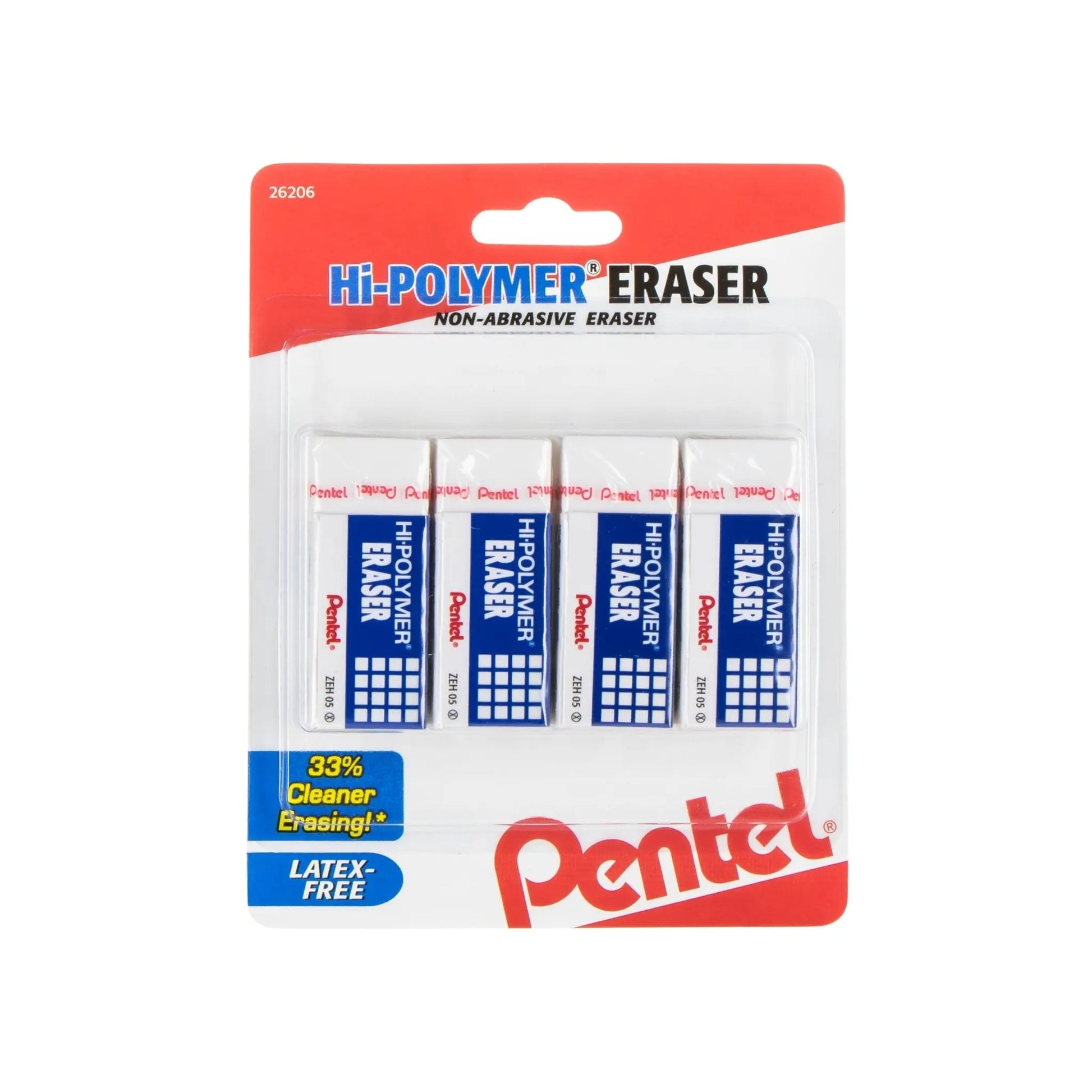 Dixon White Pearl Vinyl Block Erasers, 4/PK | Grand & Toy