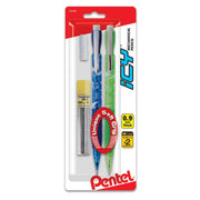 ICY Mechanical Pencil, 0.9mm, Assorted Barrels with Lead and 2 Eraser Refills 2 - Pk - Pentel of America, Ltd.