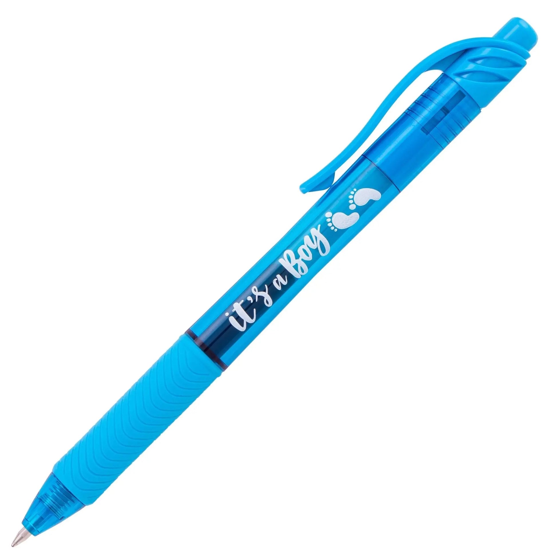 It's a Boy! - EnerGel - X Retractable Gel Pen, 0.7mm, Black Ink, Box of 12 - Pentel of America, Ltd.