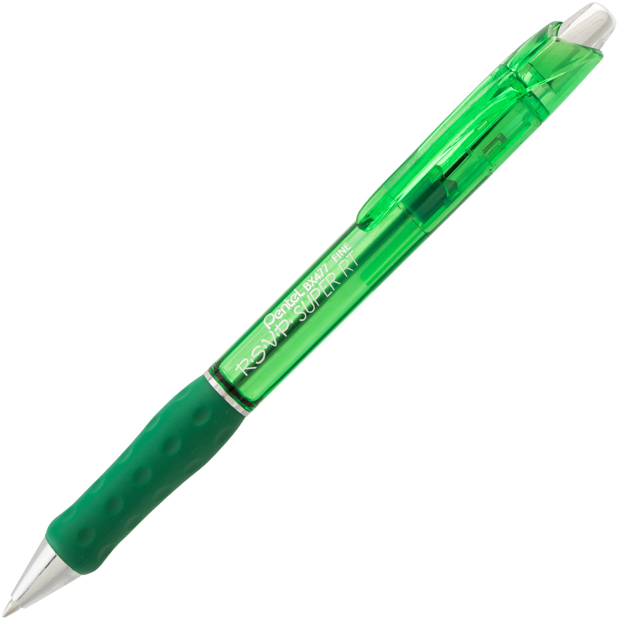 Pentel RSVP Super RT Ballpoint Pen, (0.7mm) Fine Line, Green Ink ...