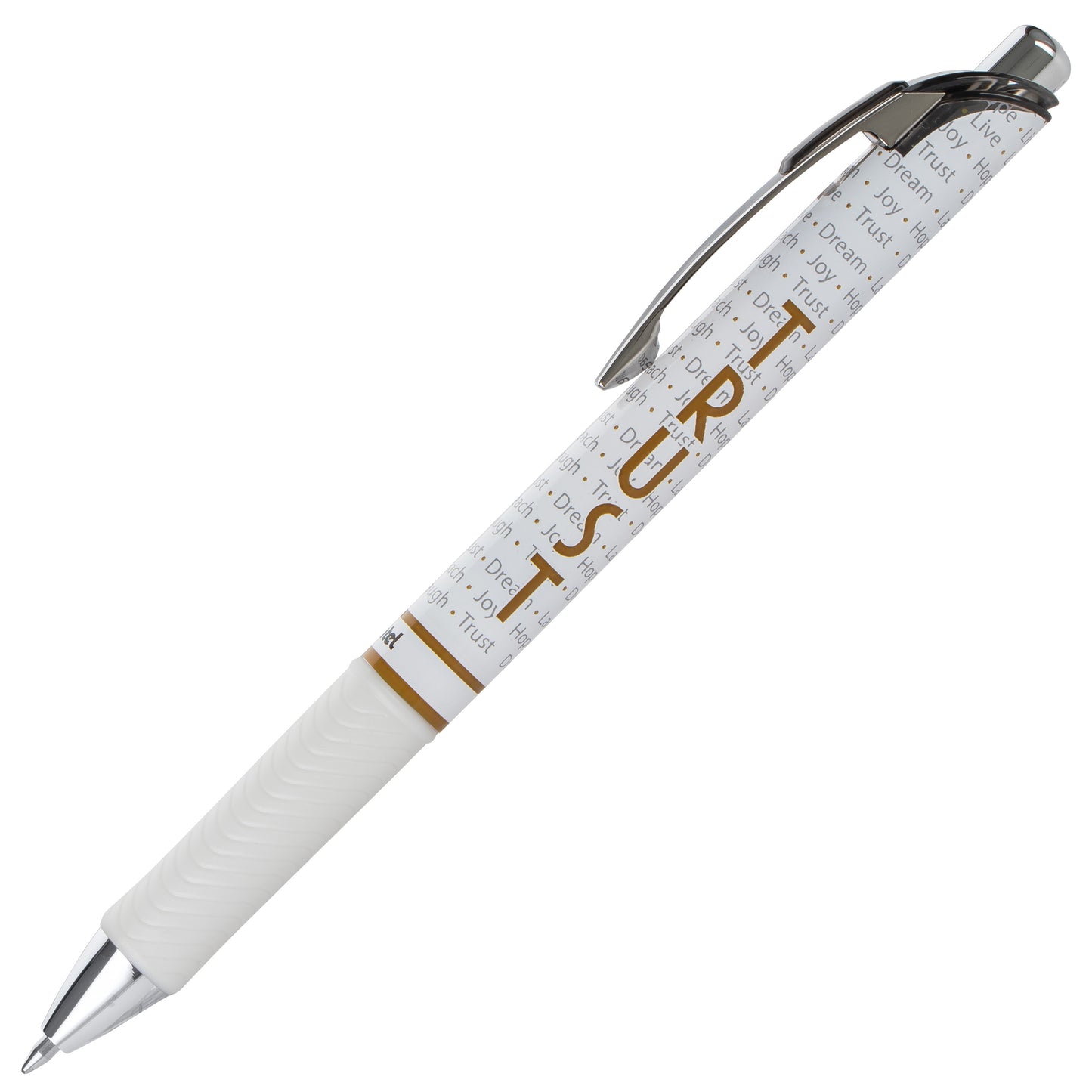 EnerGel Inspire Refillable Gel Pen, 0.7mm, Black Ink 3-pk (Peace, Trust, Smile)