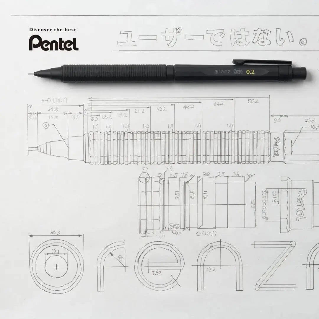 Orenz Nero Mechanical Drafting Pencil, Automatic Lead Advance, Black Barrel  - Pentel of America, Ltd.