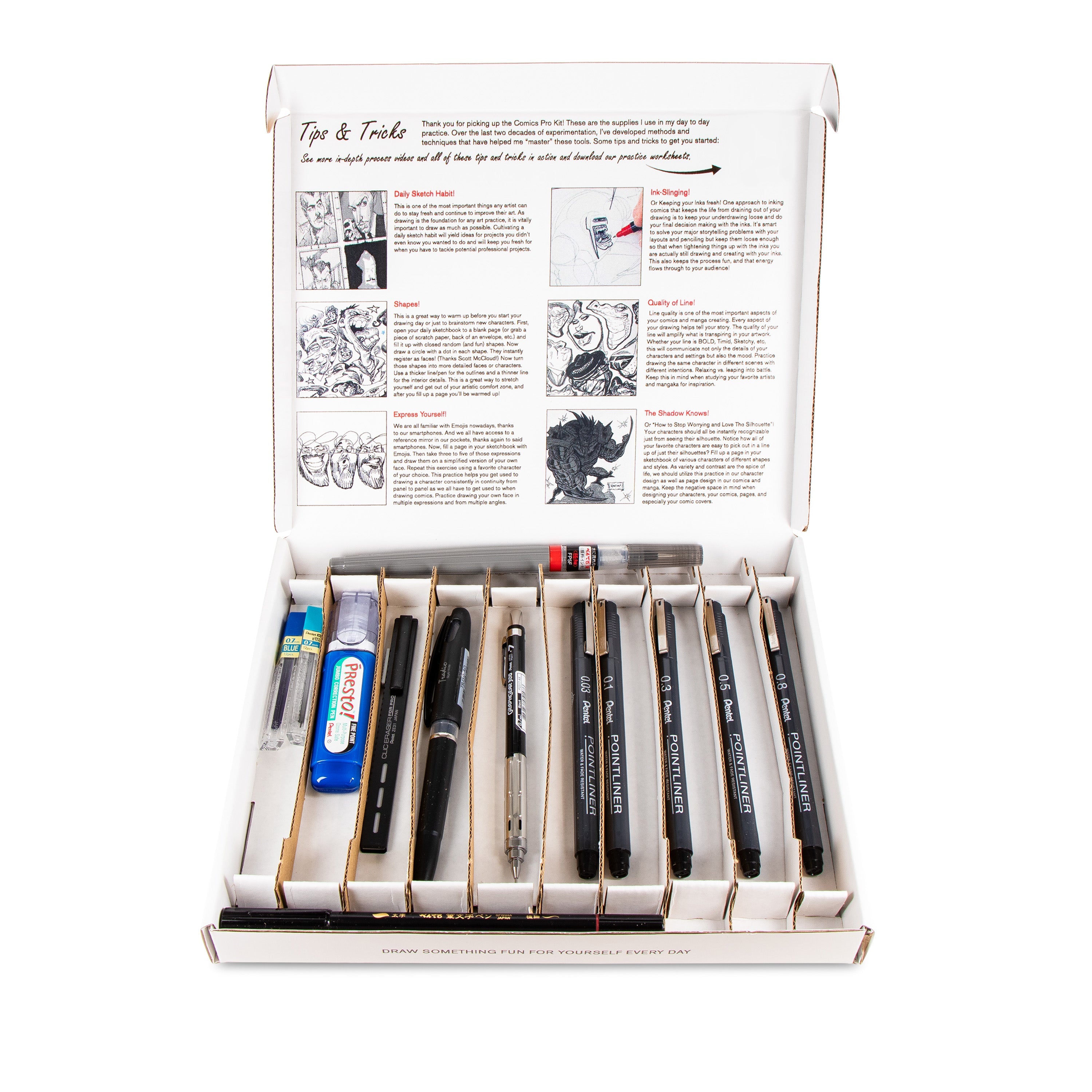 Pentel Arts Comic & Manga Pro Kit - Pentel of America, Ltd.