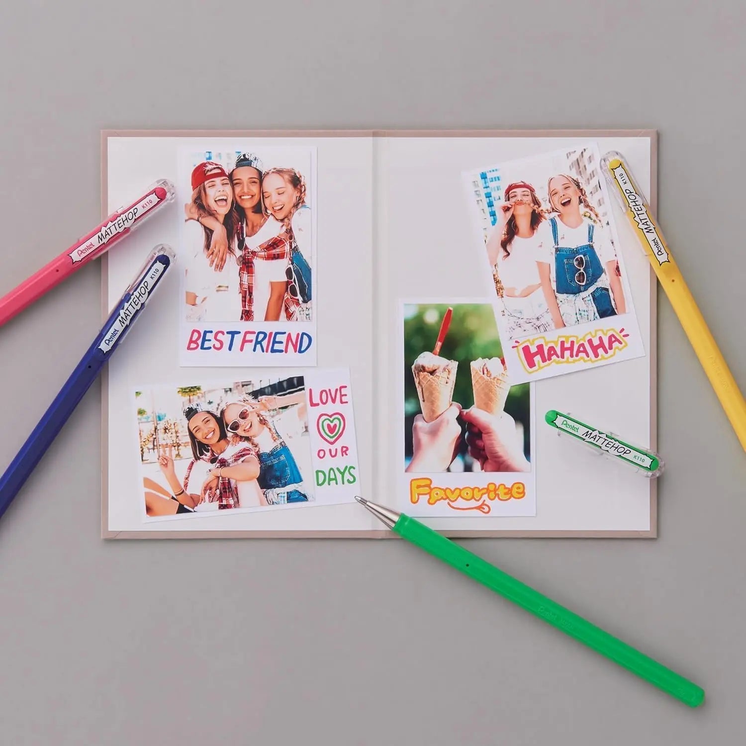 Pentel Arts Hybrid MATTEHOP Gel Roller, 1.0mm, NEW Assorted Colors, 8 - Pk - Pentel of America, Ltd.