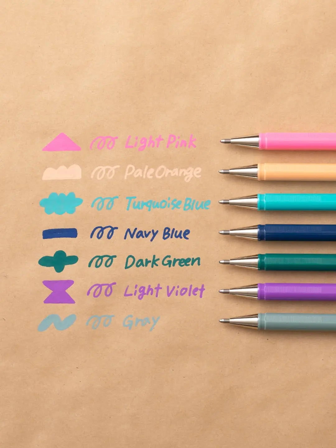 Pentel Arts Hybrid MATTEHOP Gel Roller, 1.0mm, NEW Assorted Colors, 8 - Pk - Pentel of America, Ltd.