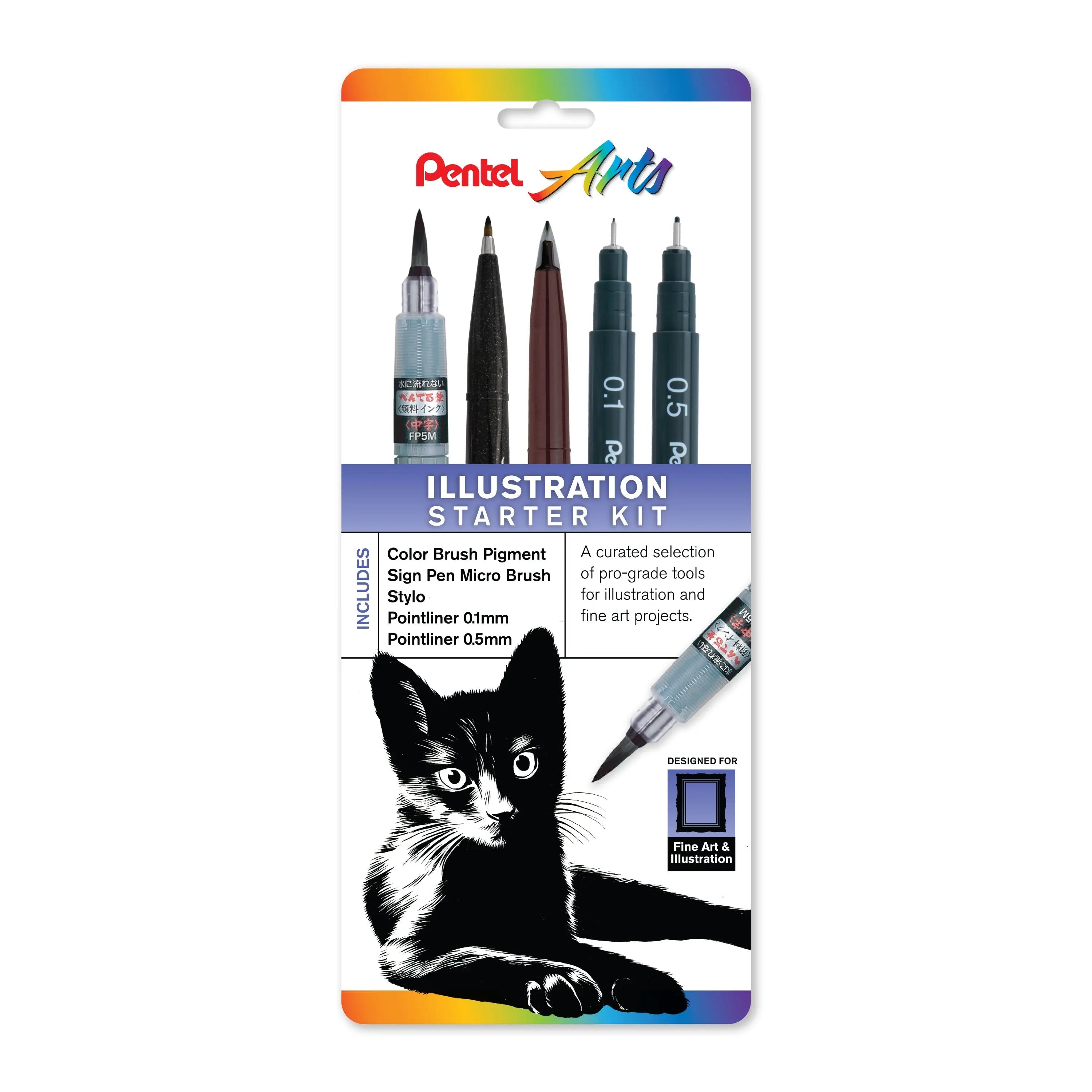 Illustration Starter Kit - Plastic-Free 5-Pack | Pentel Arts
