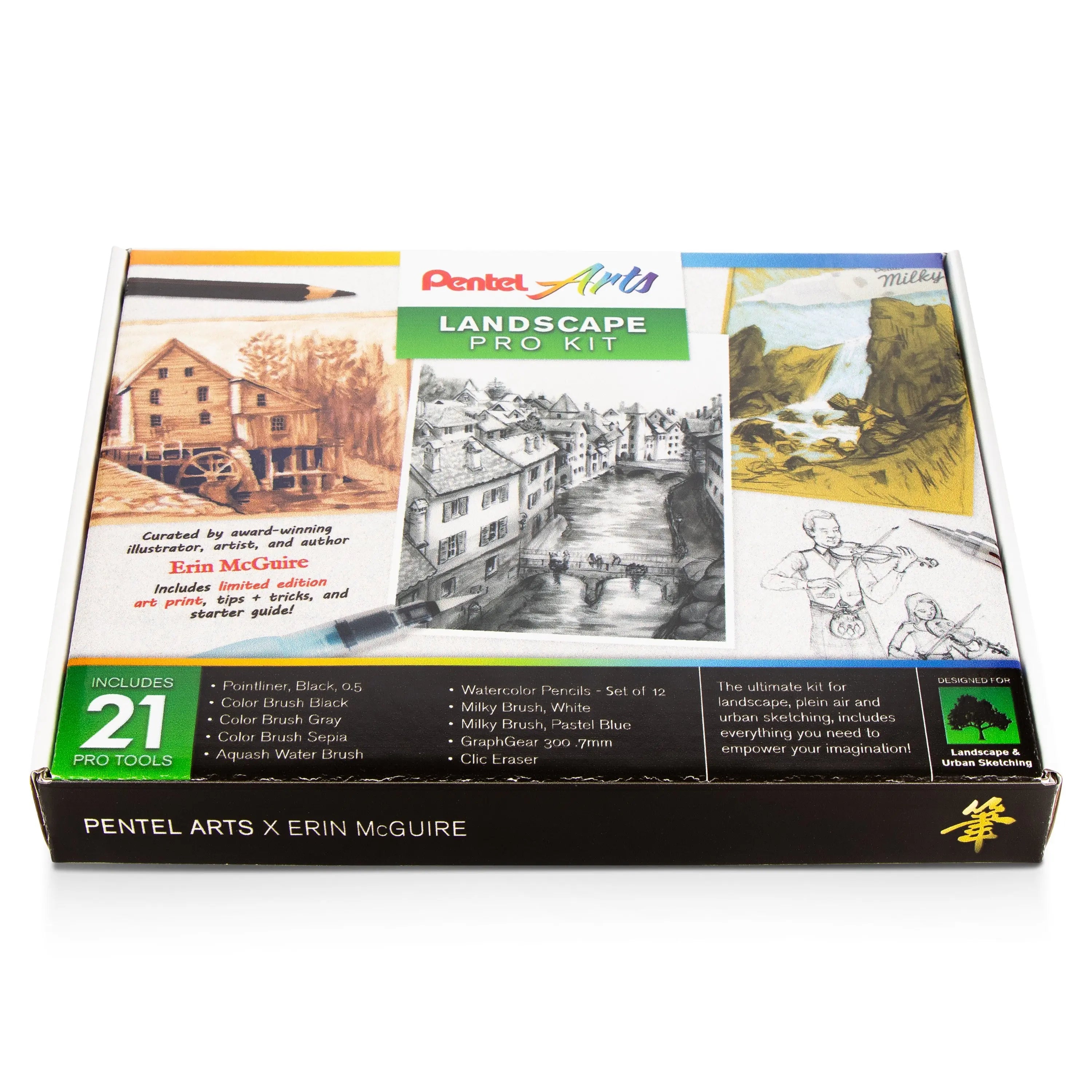 Pentel Arts Landscape & Urban Sketching Pro Kit - Pentel of America, Ltd.