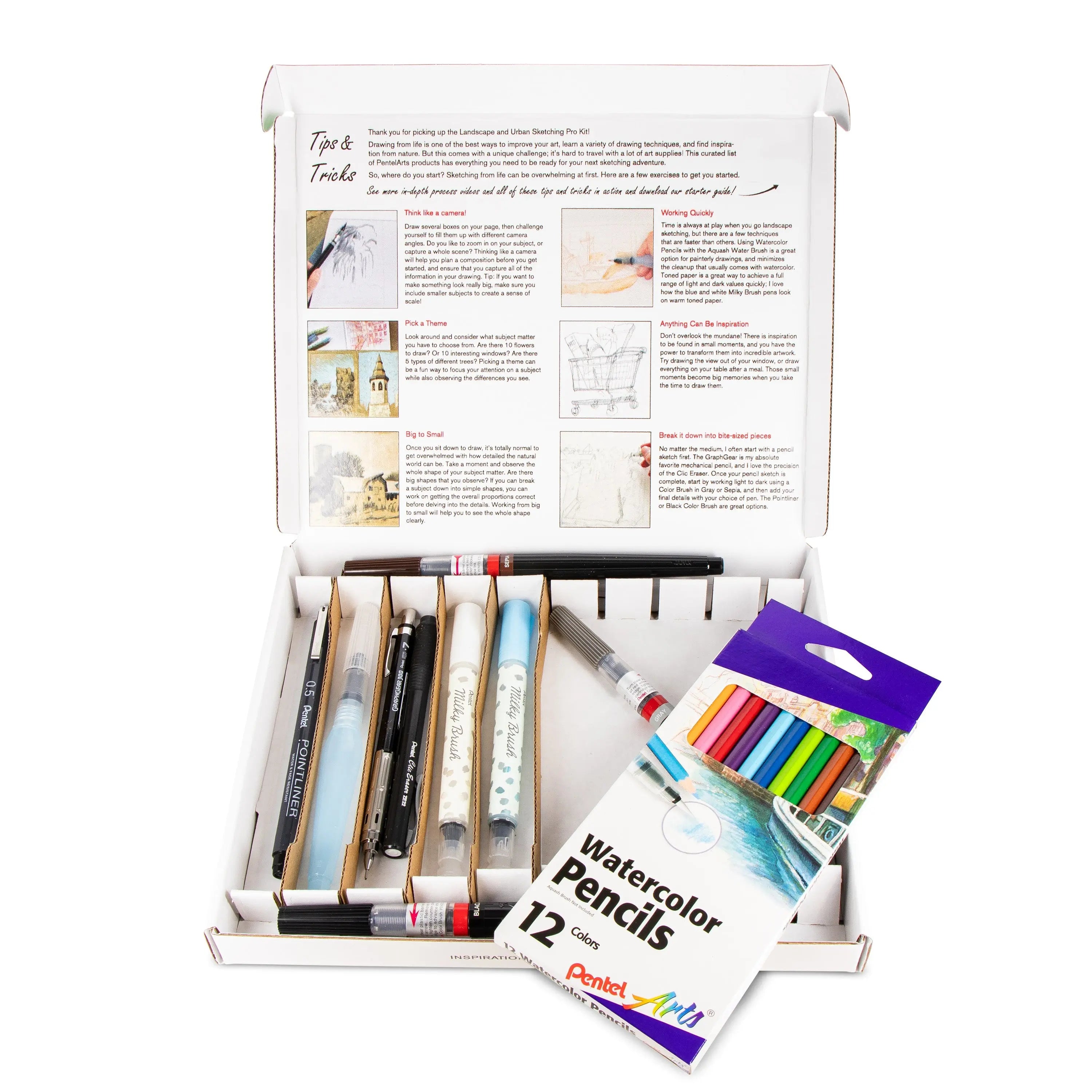 Pentel Arts Landscape & Urban Sketching Pro Kit - Pentel of America, Ltd.