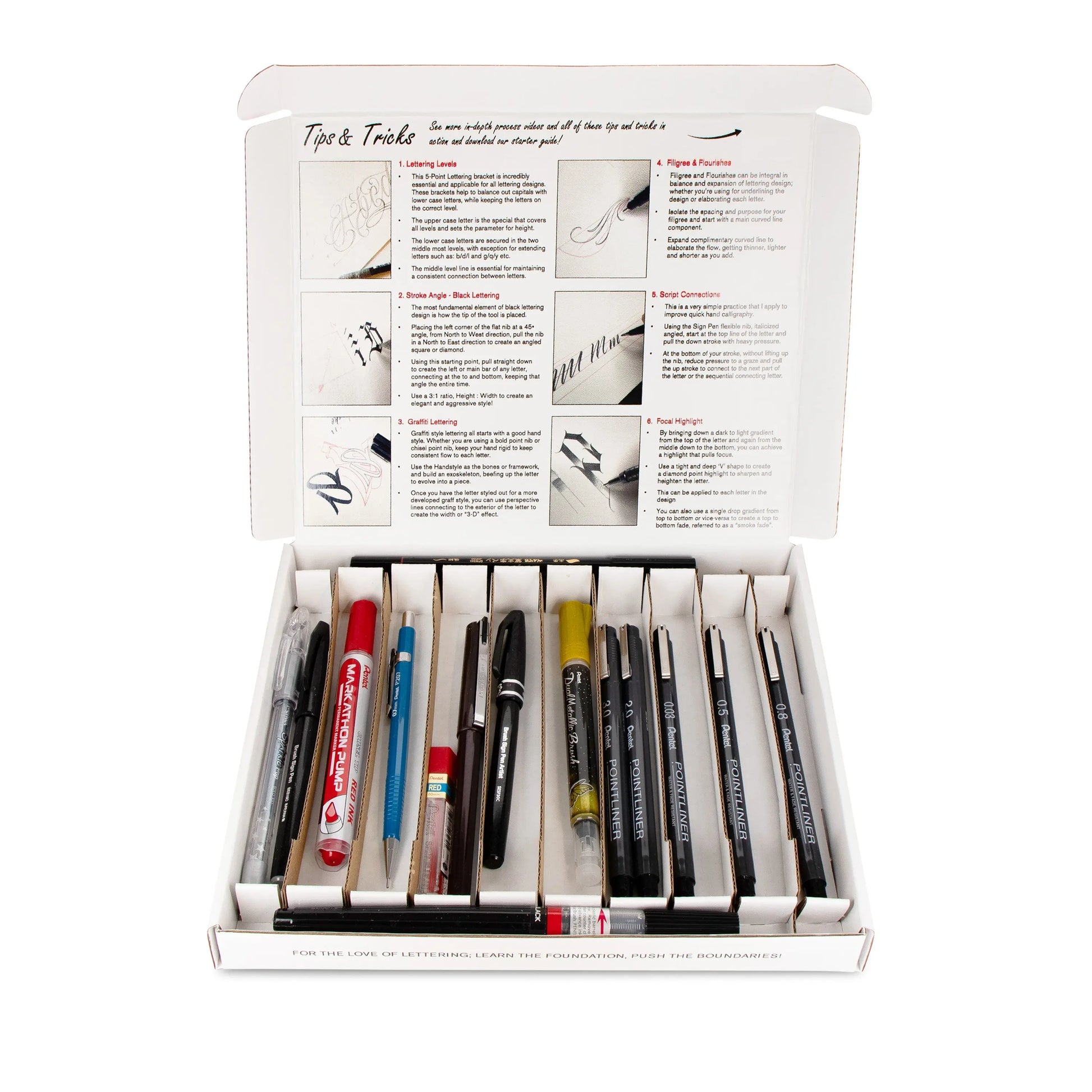 Pentel Arts Lettering & Calligraphy Pro Kit - Pentel of America, Ltd.