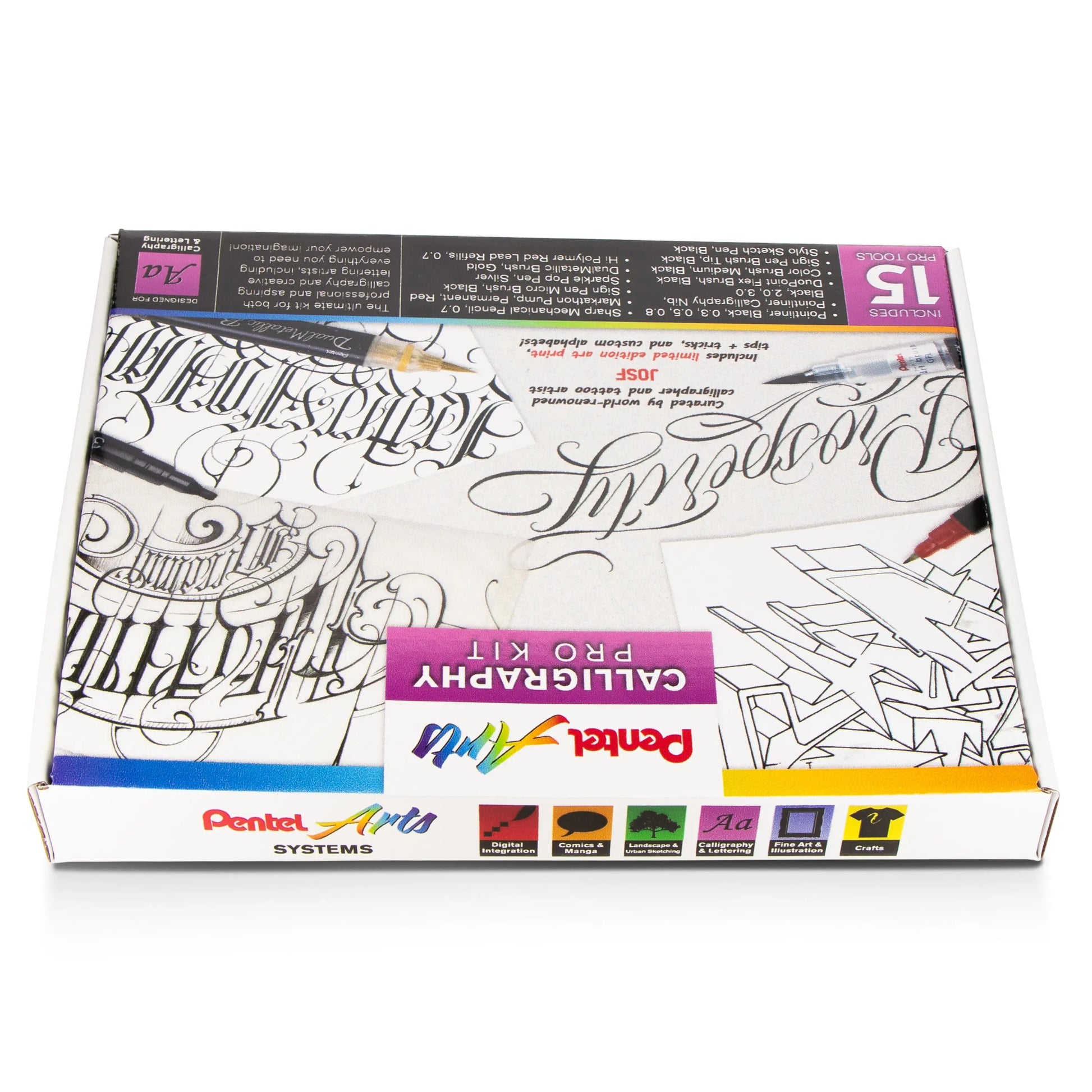 Pentel Arts Lettering & Calligraphy Pro Kit - Pentel of America, Ltd.