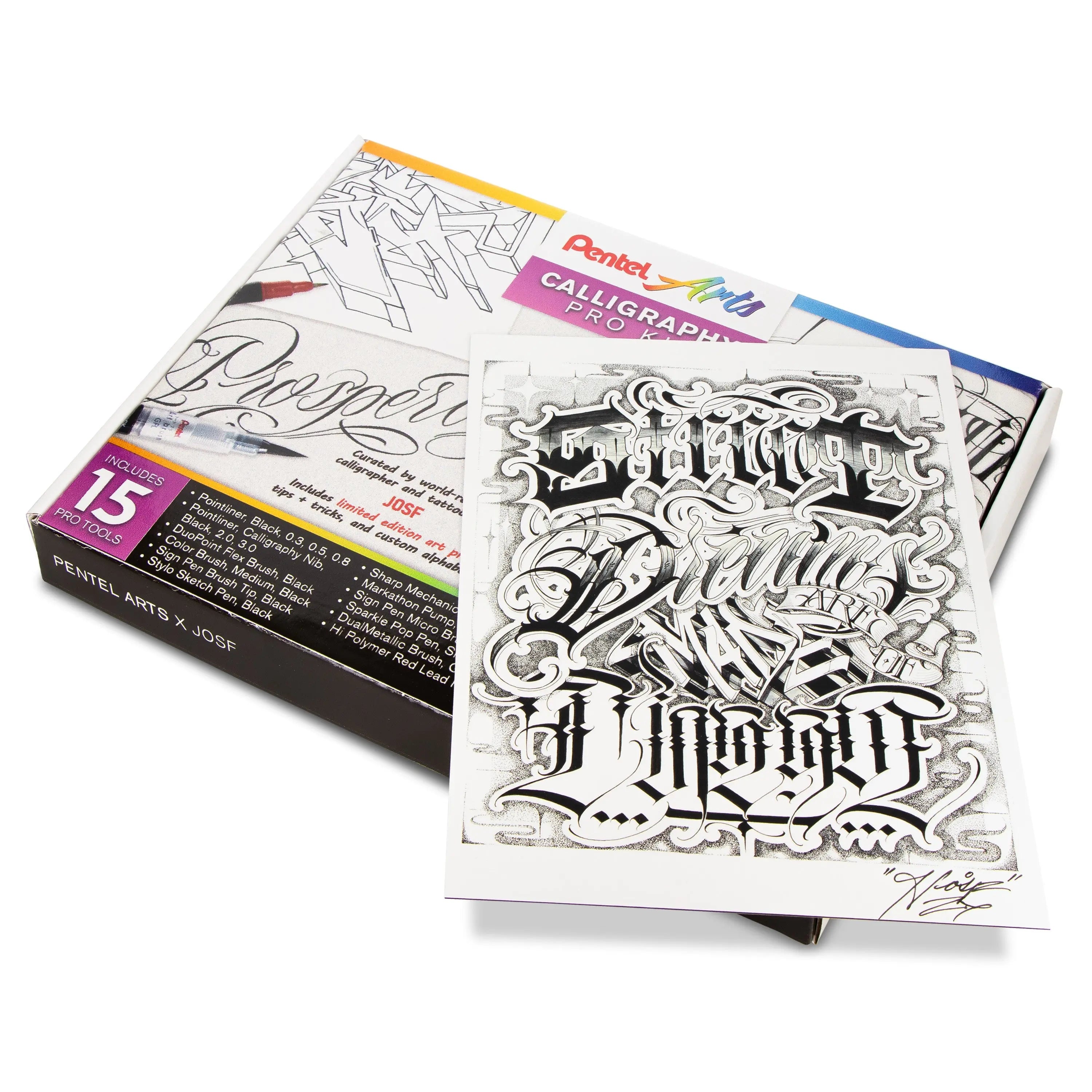 Pentel Arts Lettering & Calligraphy Pro Kit - Pentel of America, Ltd.