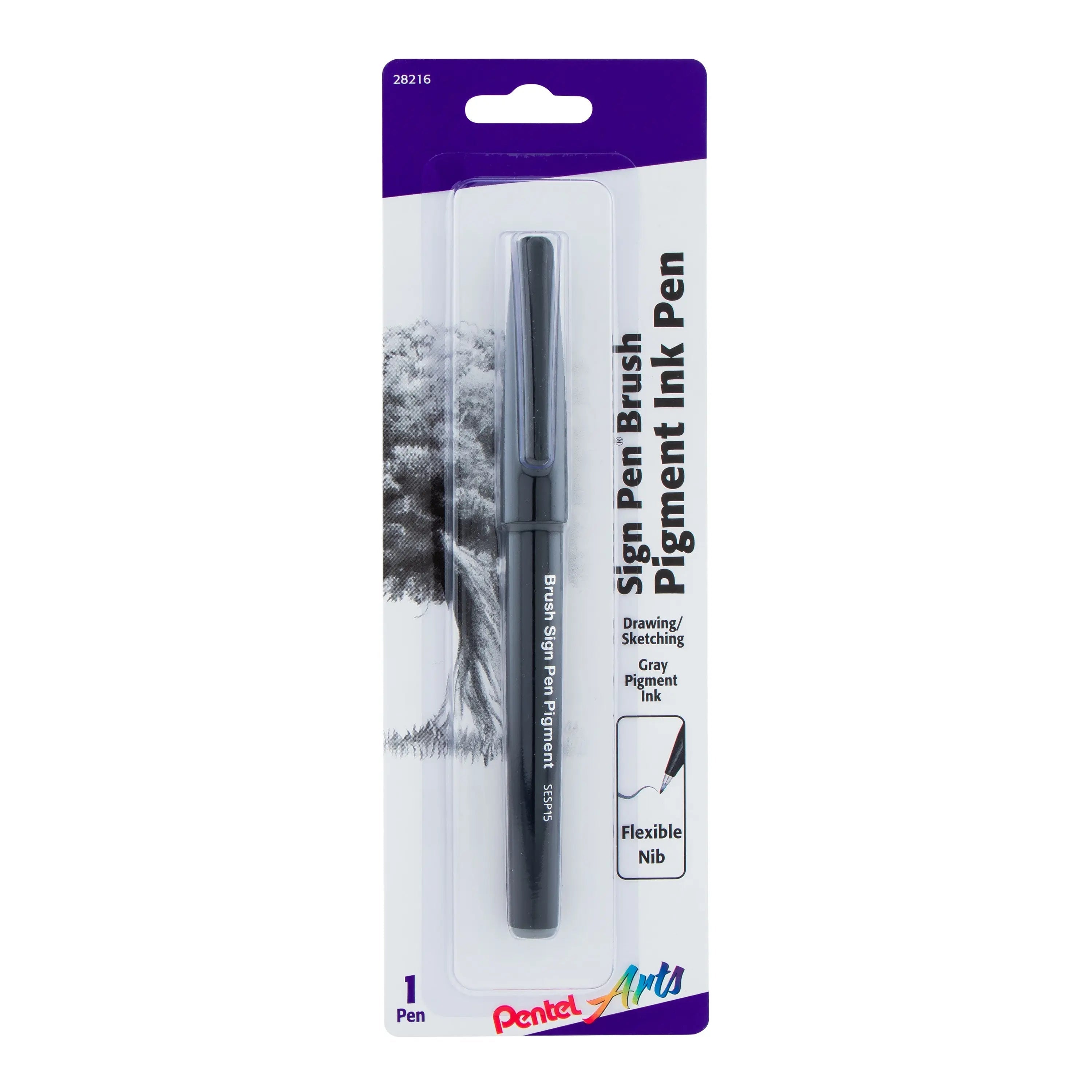 Pentel Arts Sign Pen Brush, Pigment Ink - Pentel of America, Ltd.